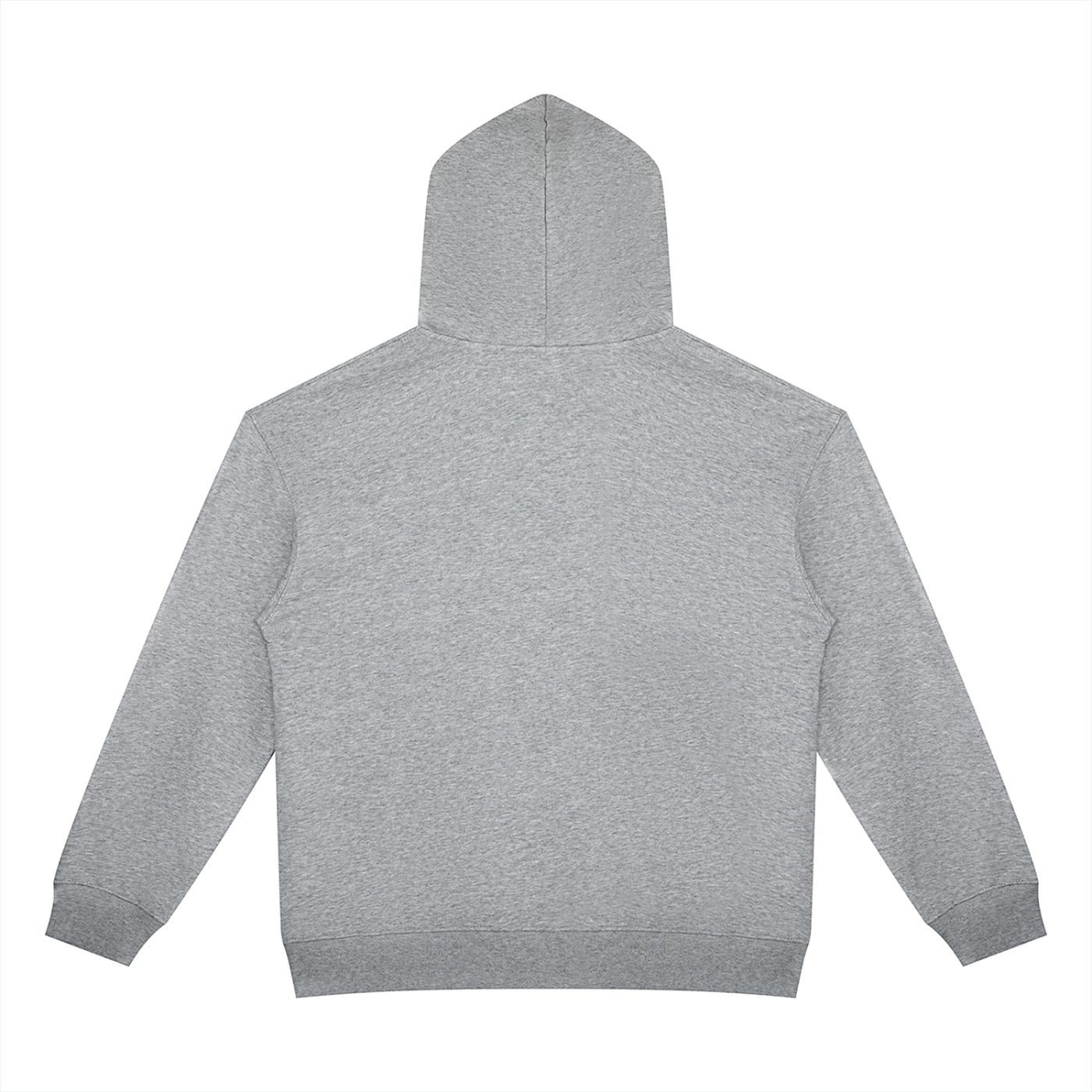 BLANKZ Heavyweight Zip Hoodie 420 — Flower Gray, back view