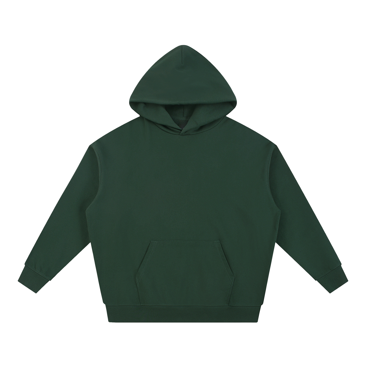 BLANKZ Essential Heavyweight Hoodie — Blackish Green, front view