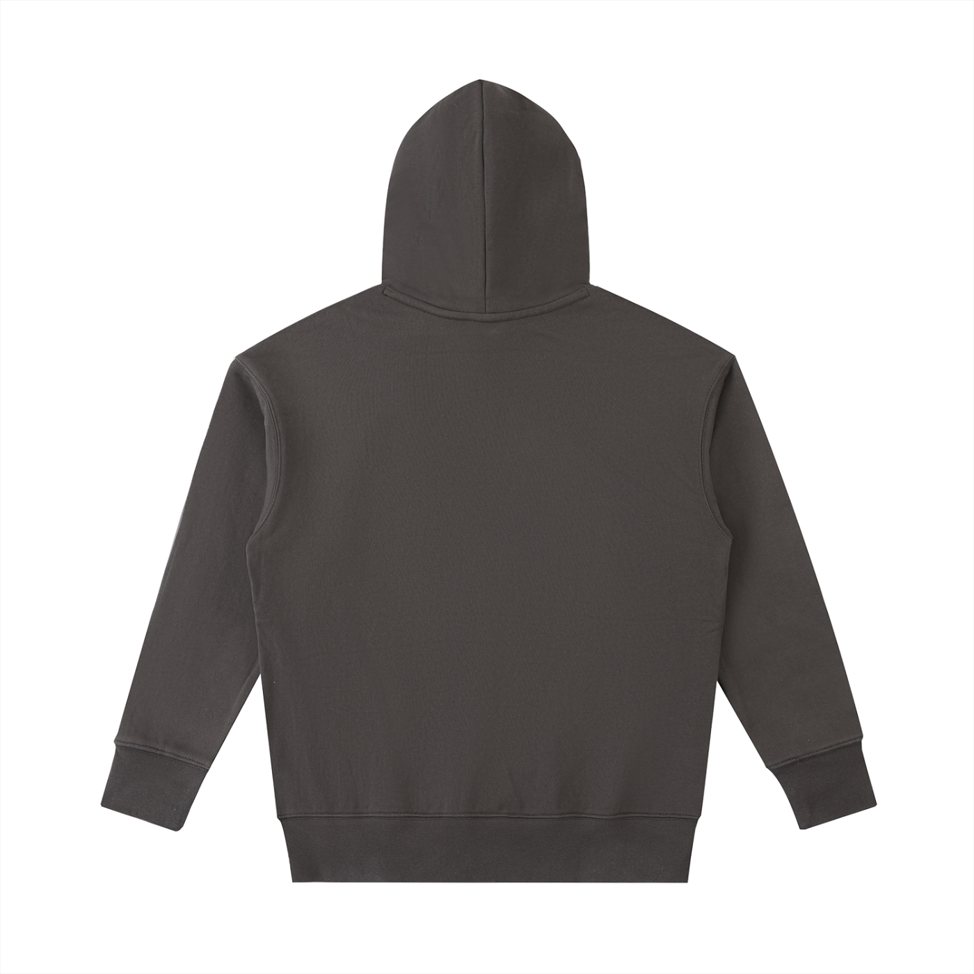 BLANKZ Ultraweight Cotton Hoodie 530 — Dark Gray, back view