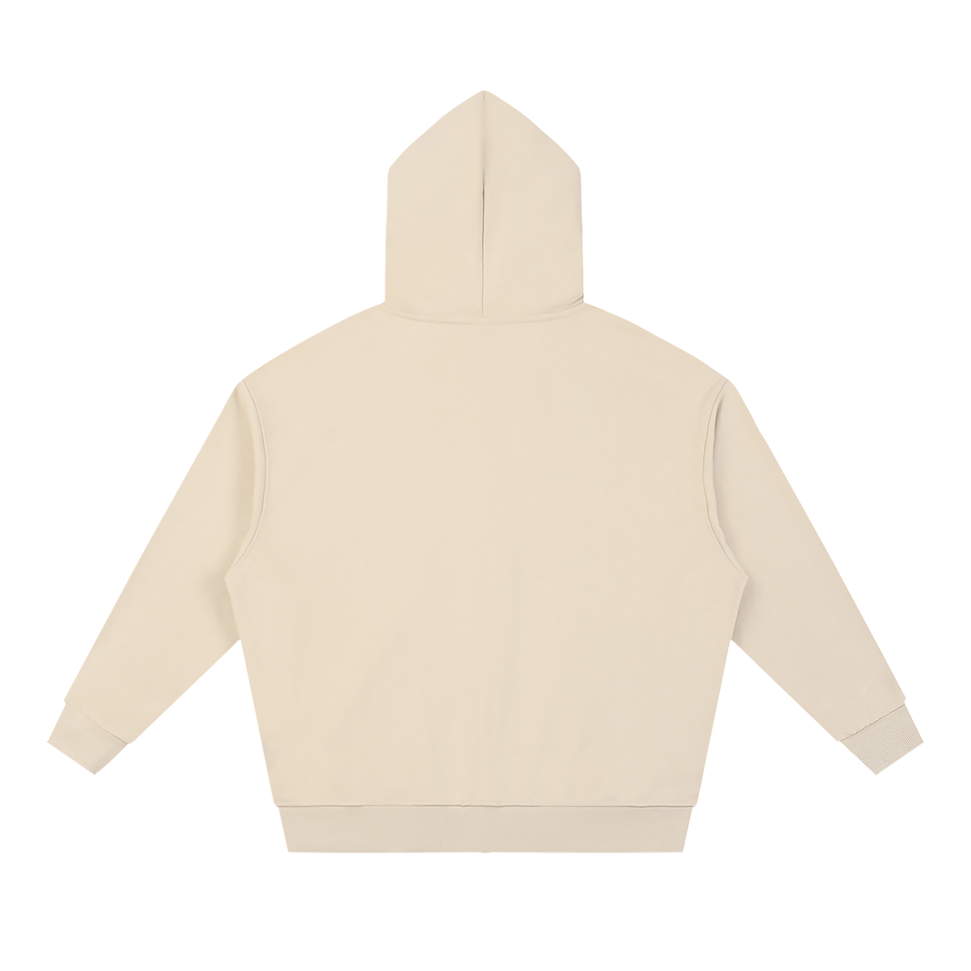 BLANKZ Heavy Loose Zip Hoodie — Apricot — back view