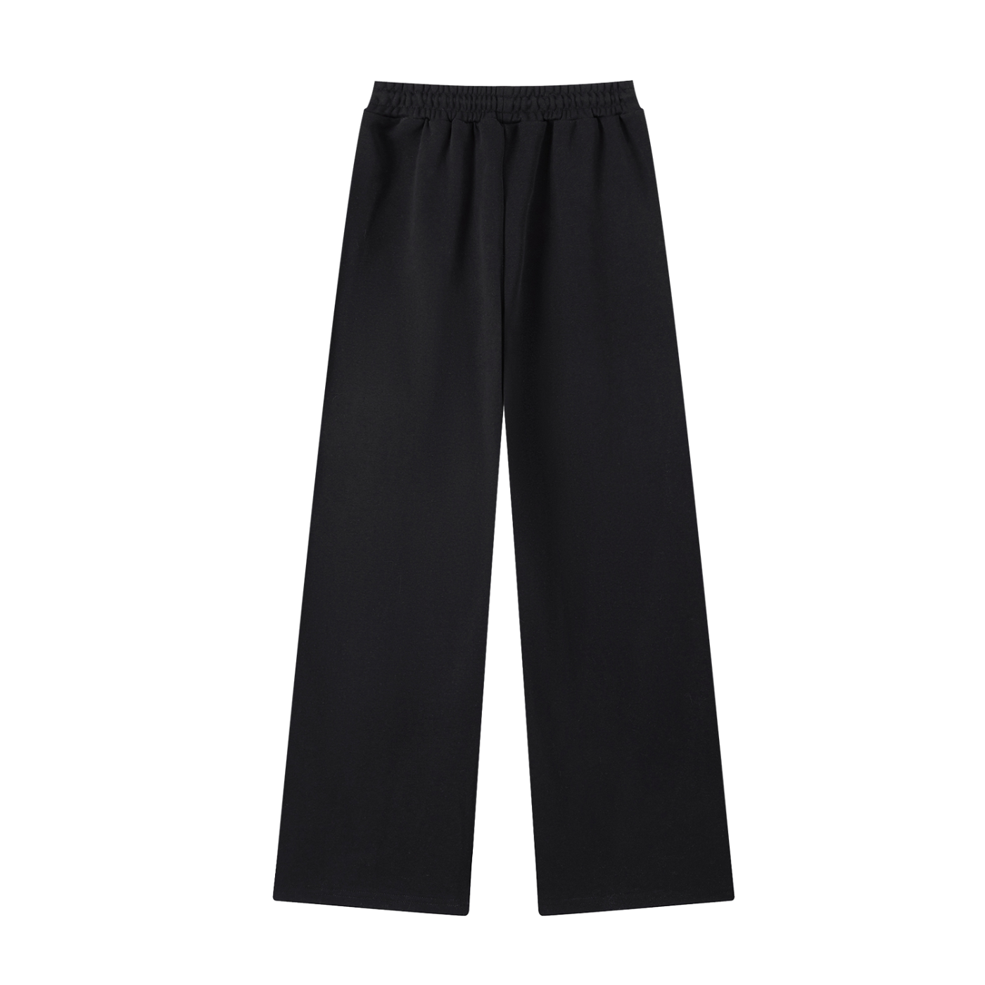 BLANKZ Essential Straight-Leg Sweatpants — Black, back view