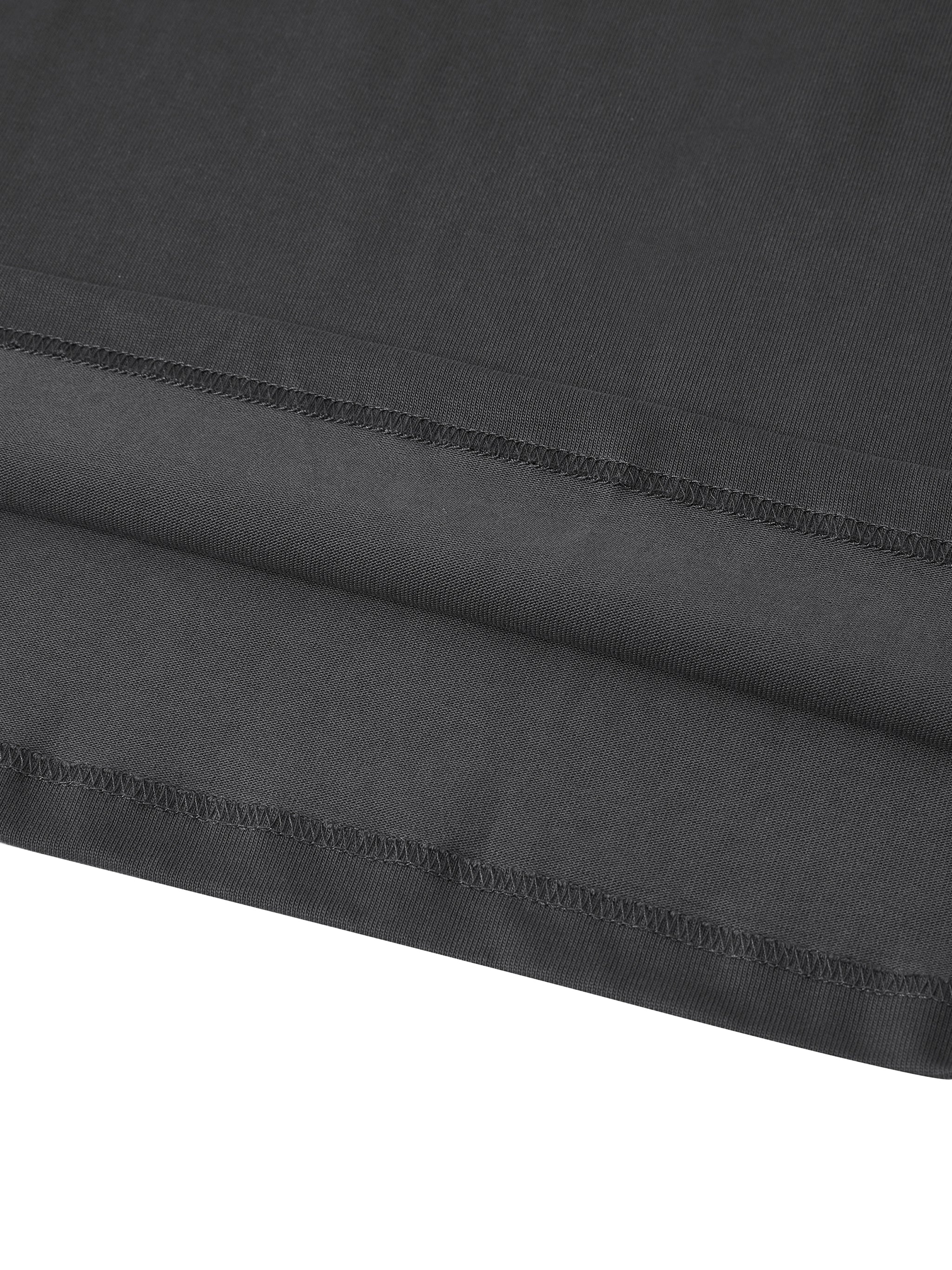BLANKZ Ultraweight Box Tee — Straight hem stitching detail