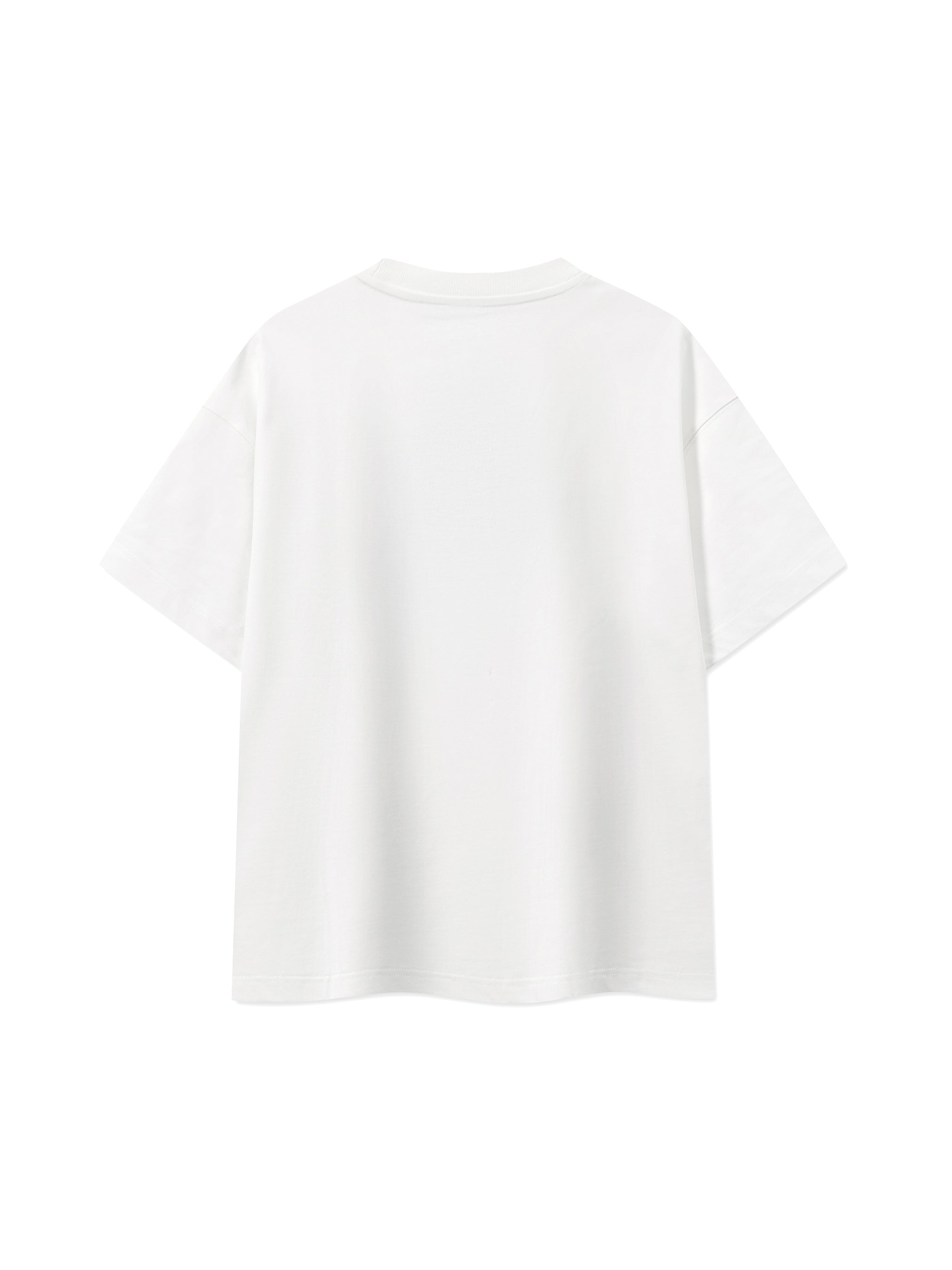 BLANKZ Ultraweight Box Tee — White, back view