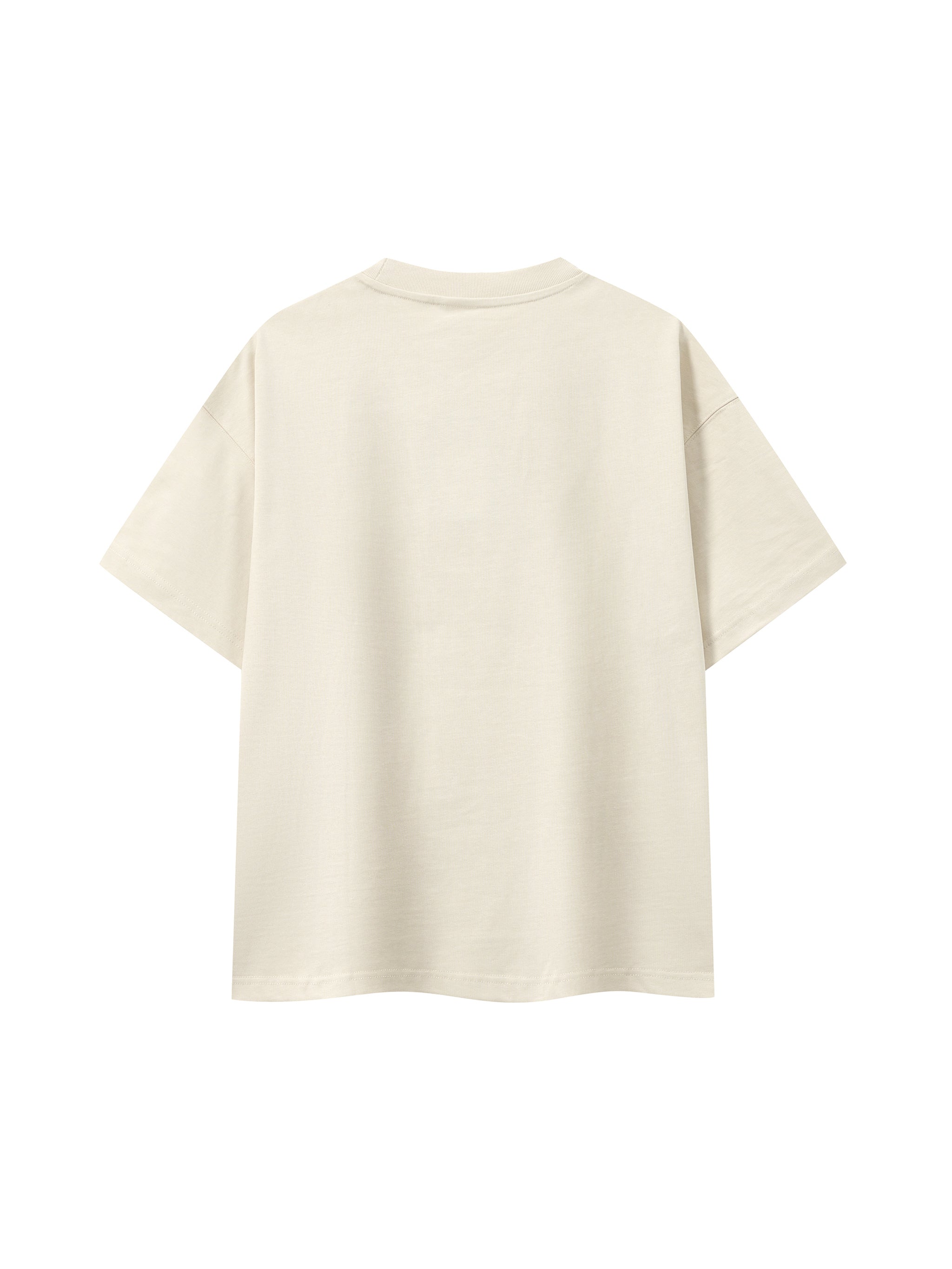BLANKZ Ultraweight Box Tee — Mild Apricot, back view