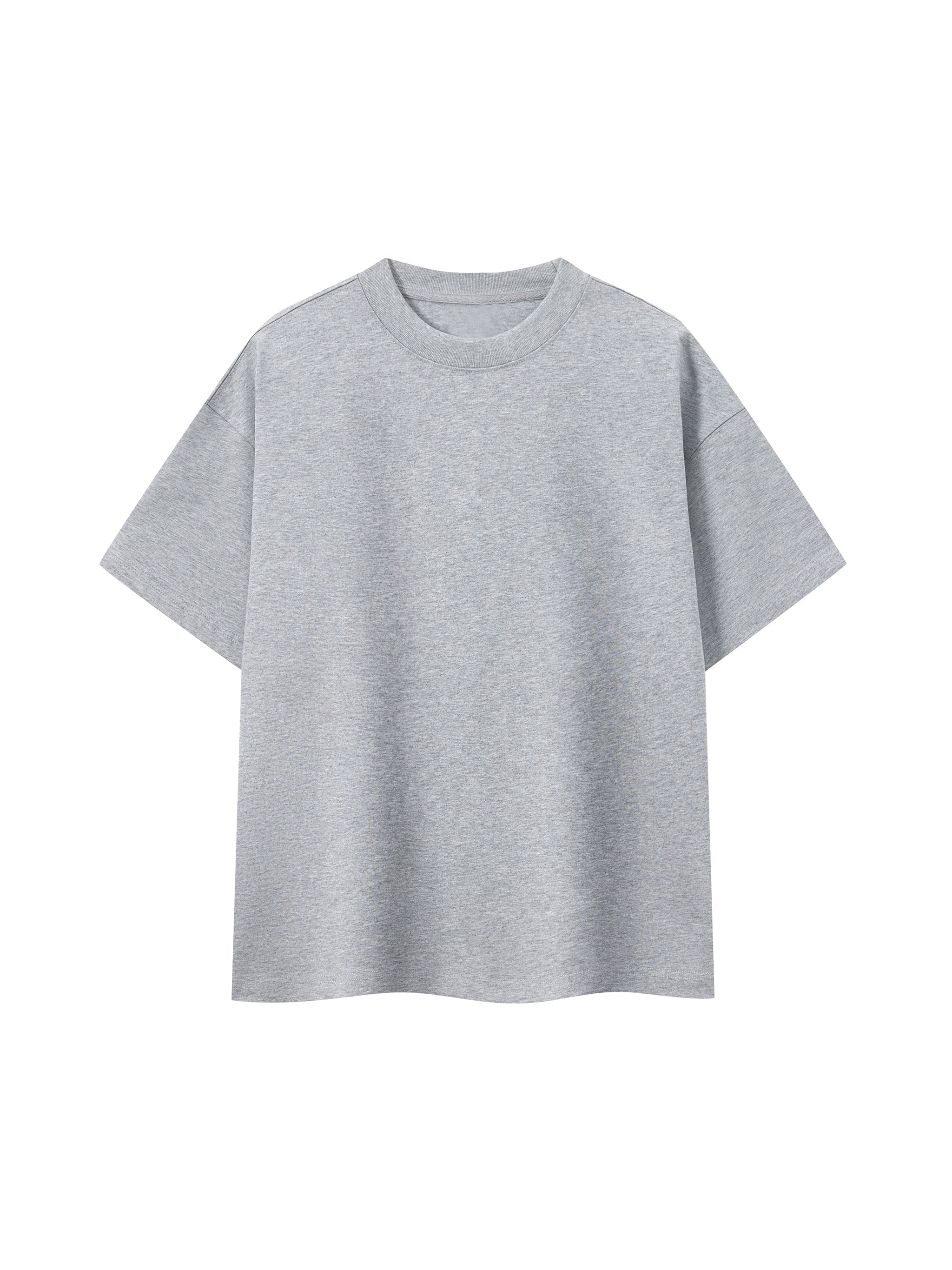 BLANKZ Ultraweight Box Tee — Flower Gray, front view
