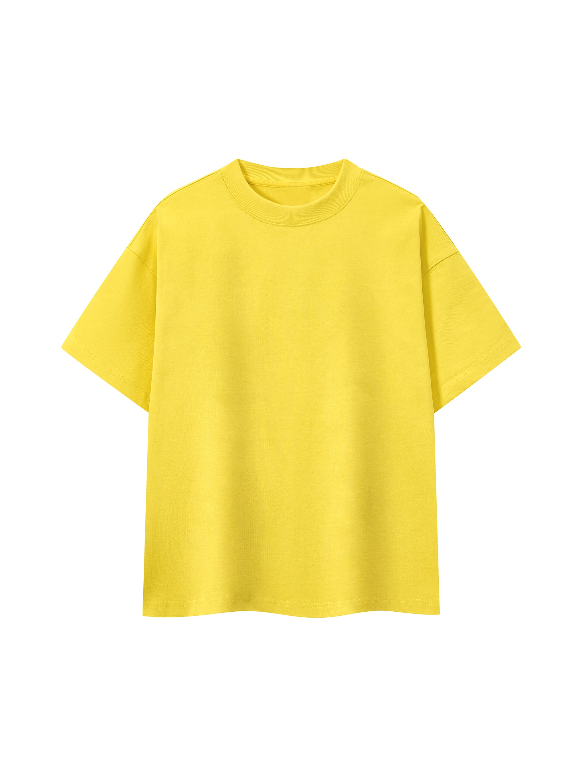 BLANKZ Ultraweight Box Tee — Olive Yellow, front view