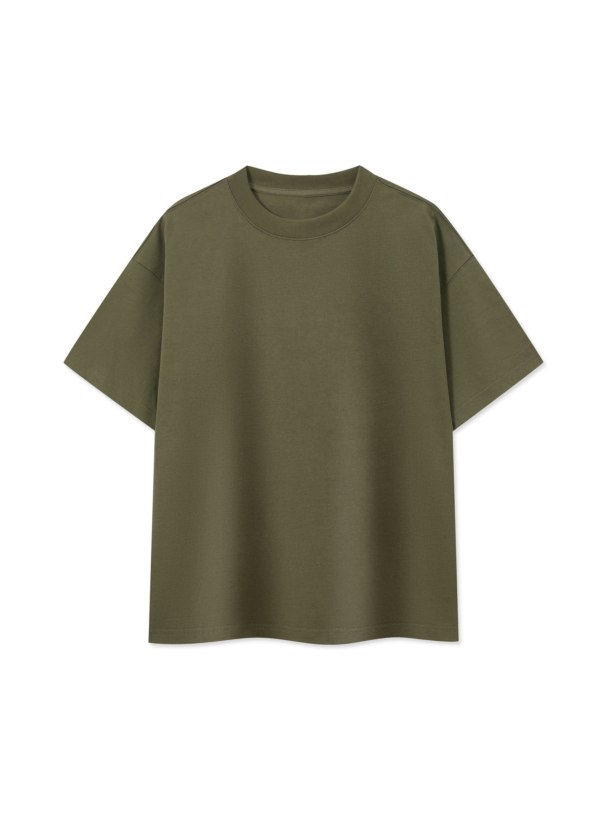 BLANKZ Ultraweight Box Tee — Army Green, front view
