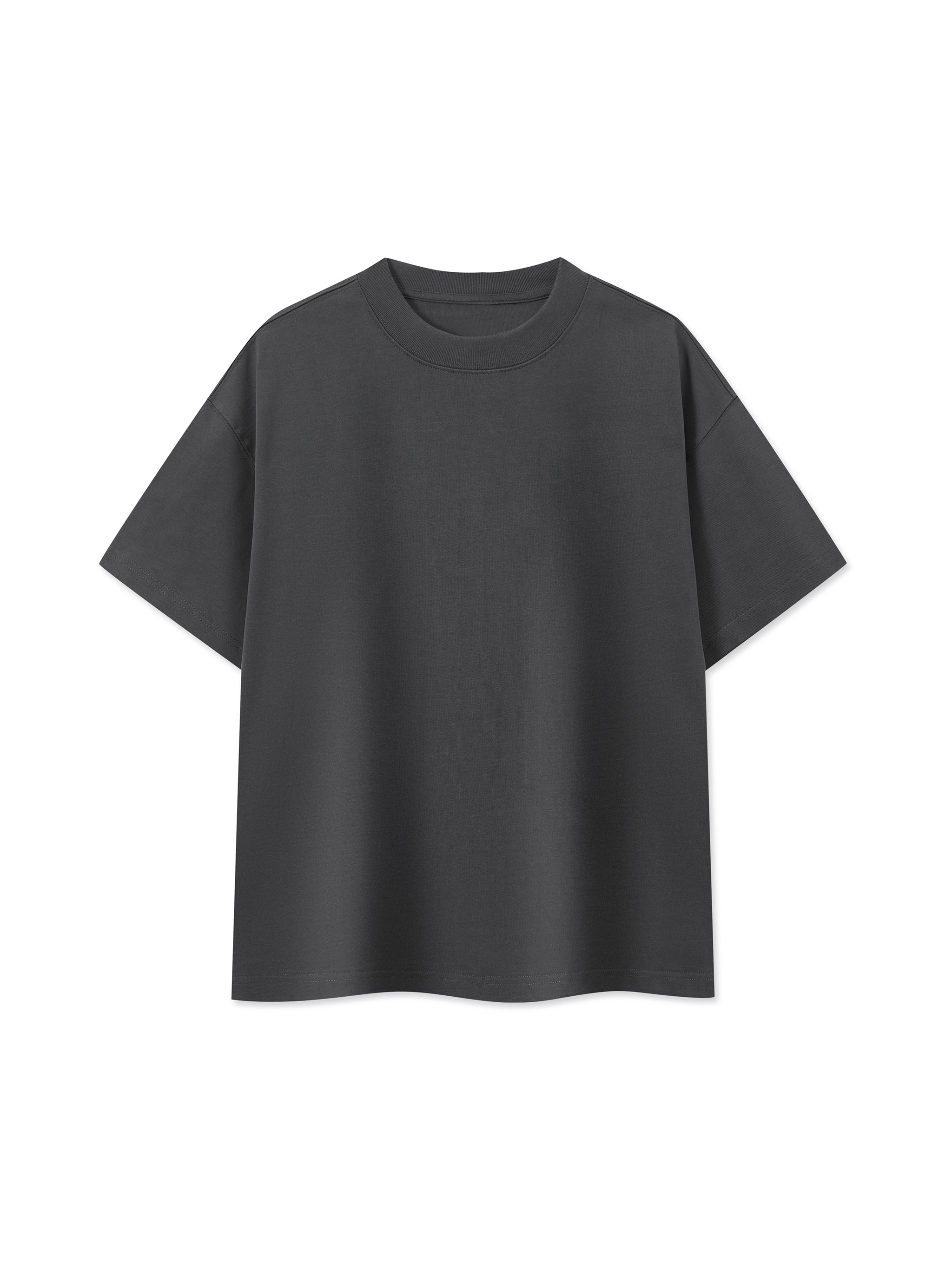 BLANKZ Ultraweight Box Tee — Dark Gray, front view