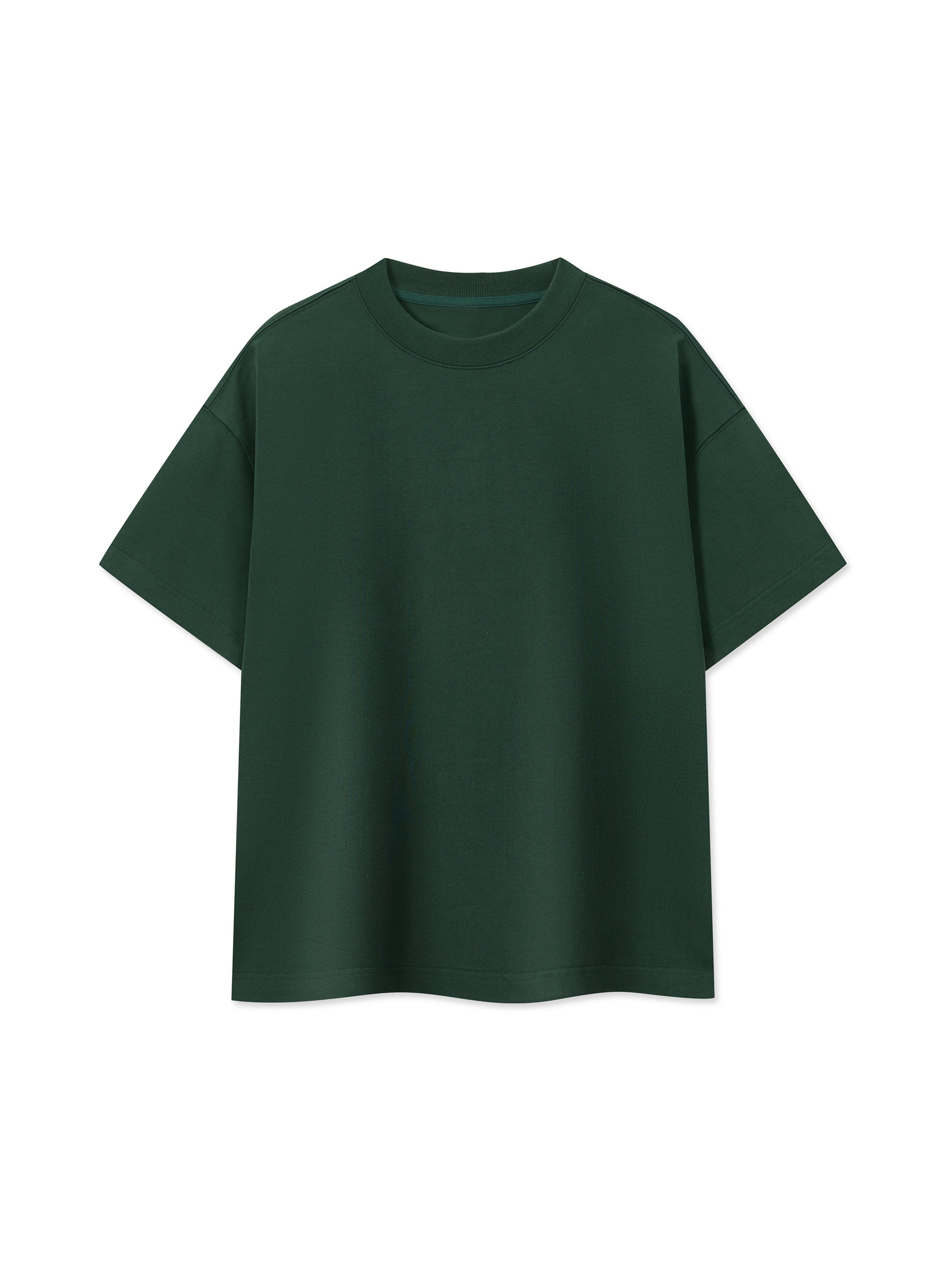 BLANKZ Ultraweight Box Tee — Dark Green, front view