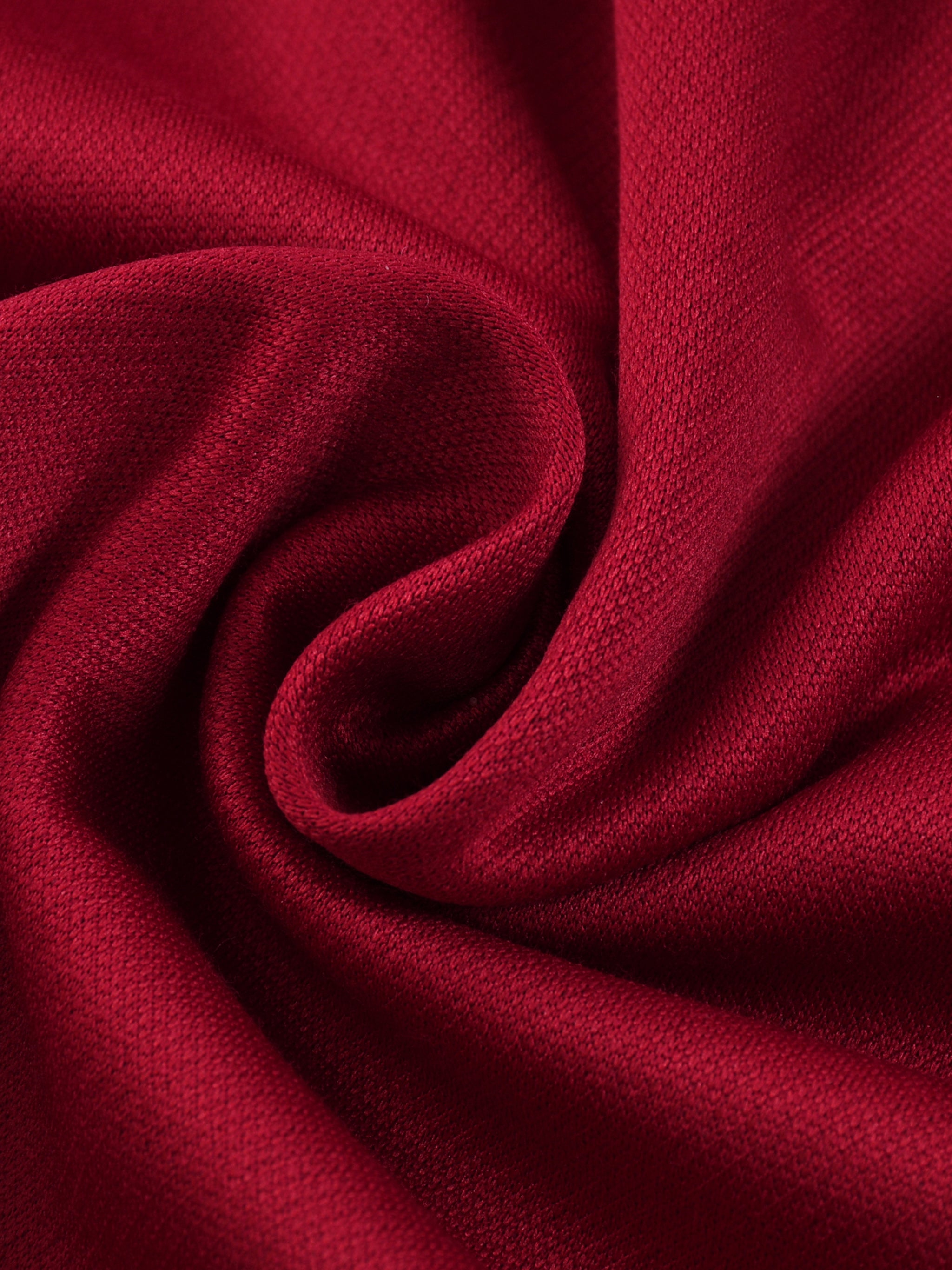 BLANKZ Contrast Piped Button-Up Jersey — Red, fabric texture