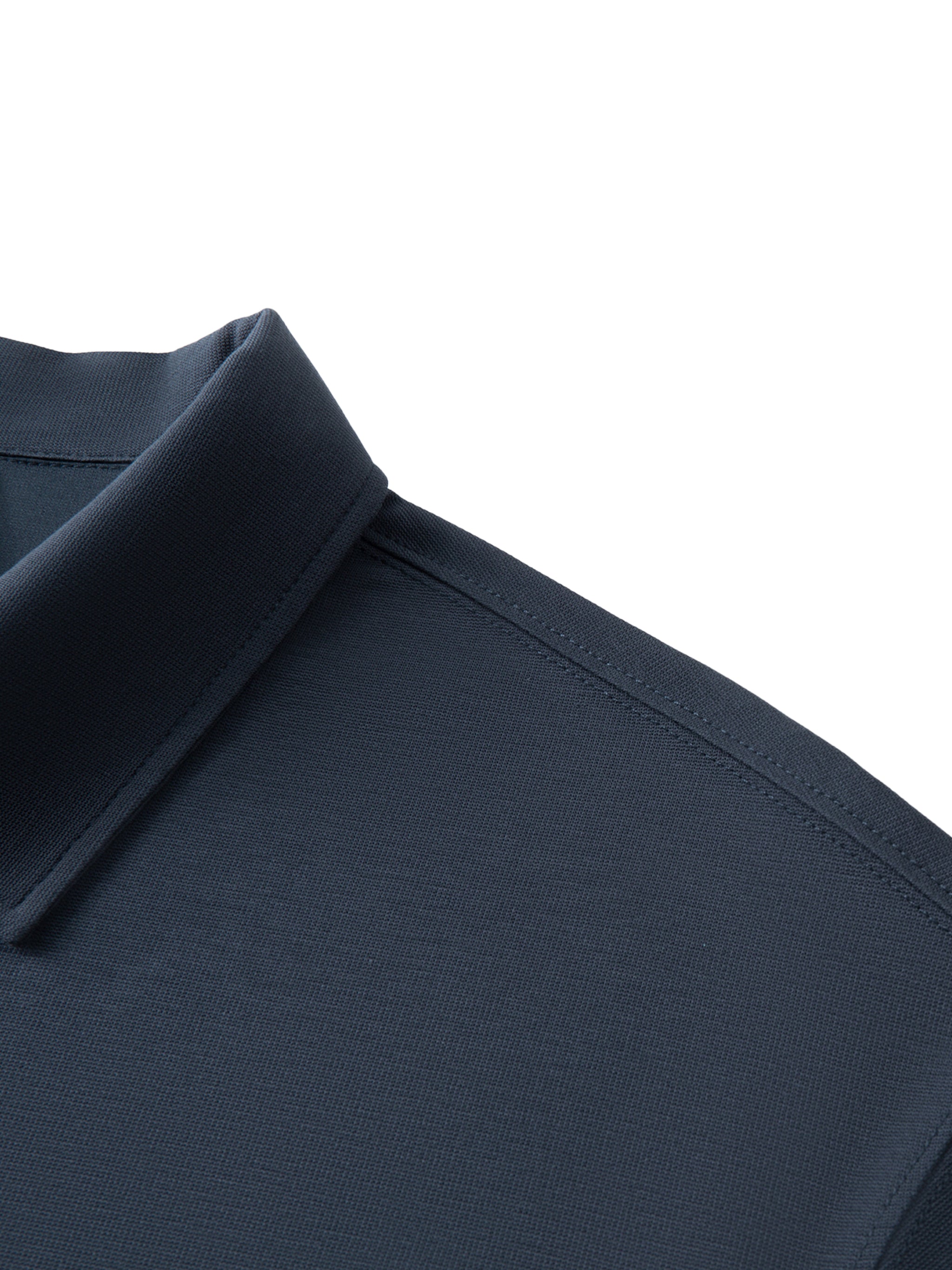 BLANKZ Relaxed Drop-Shoulder Polo — back collar detail