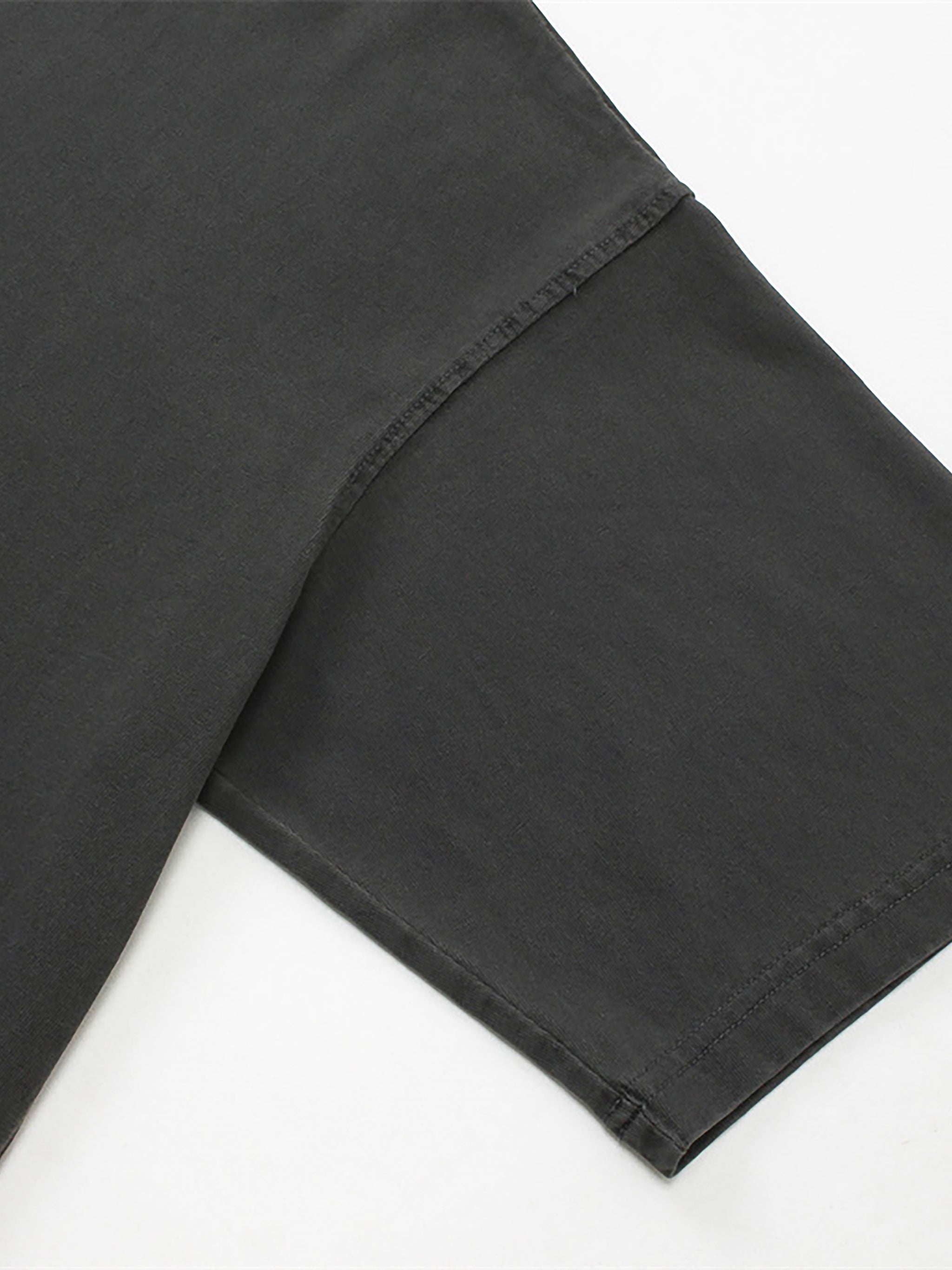 BLANKZ Enzyme-Washed Tee — Short sleeve and shoulder seam detail