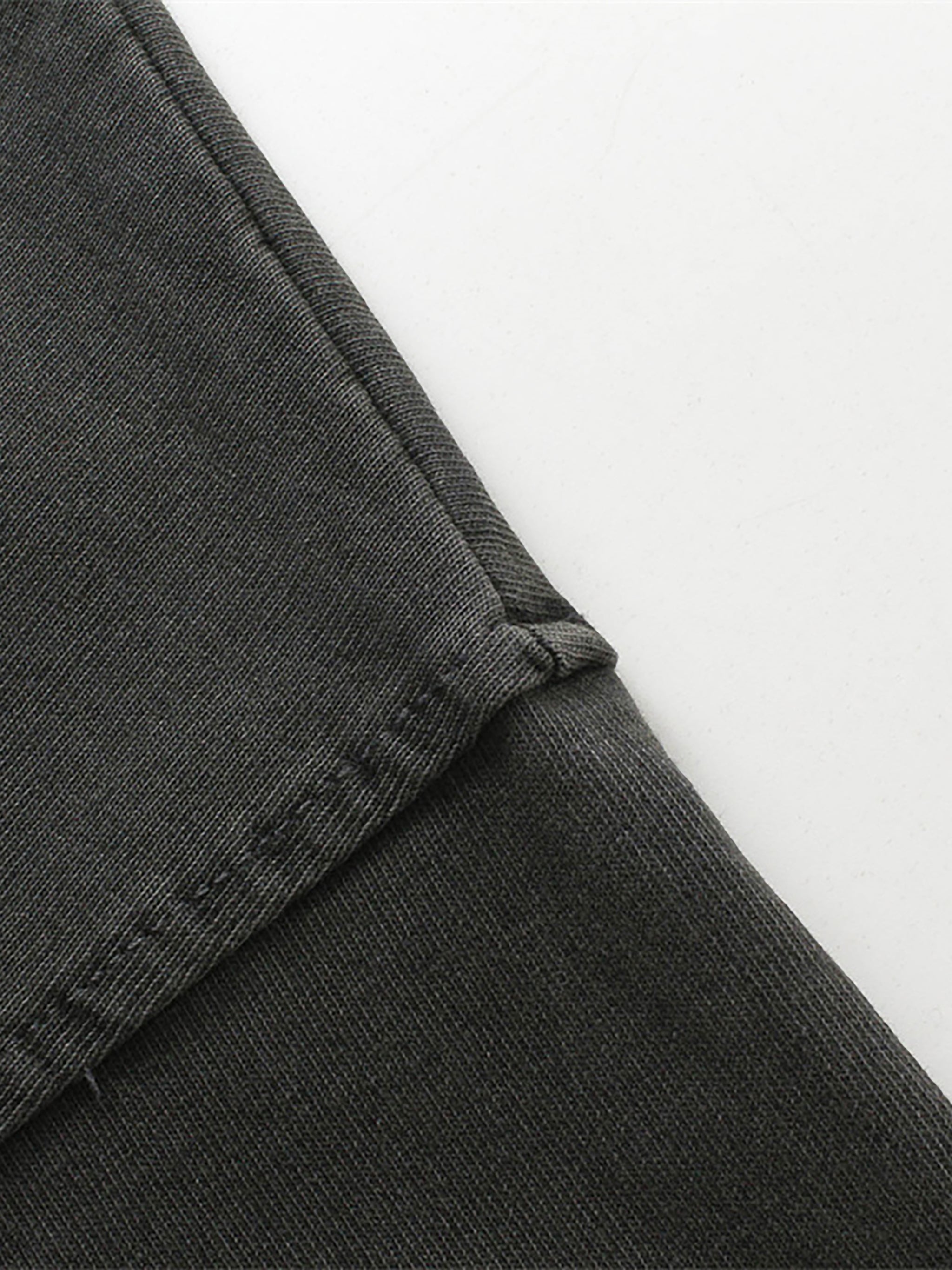 BLANKZ Enzyme-Washed Tee — Shoulder seam construction detail