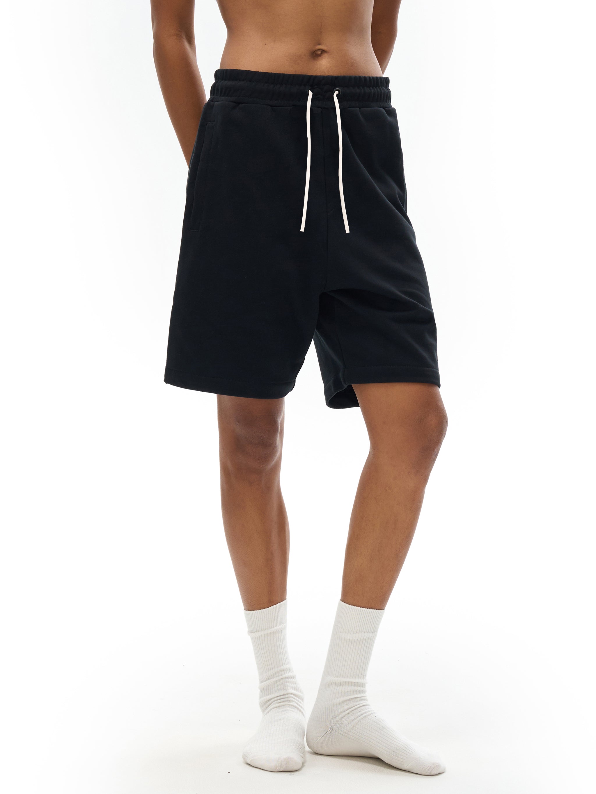BLANKZ Essential Cotton Short — Model wearing the garment, front view