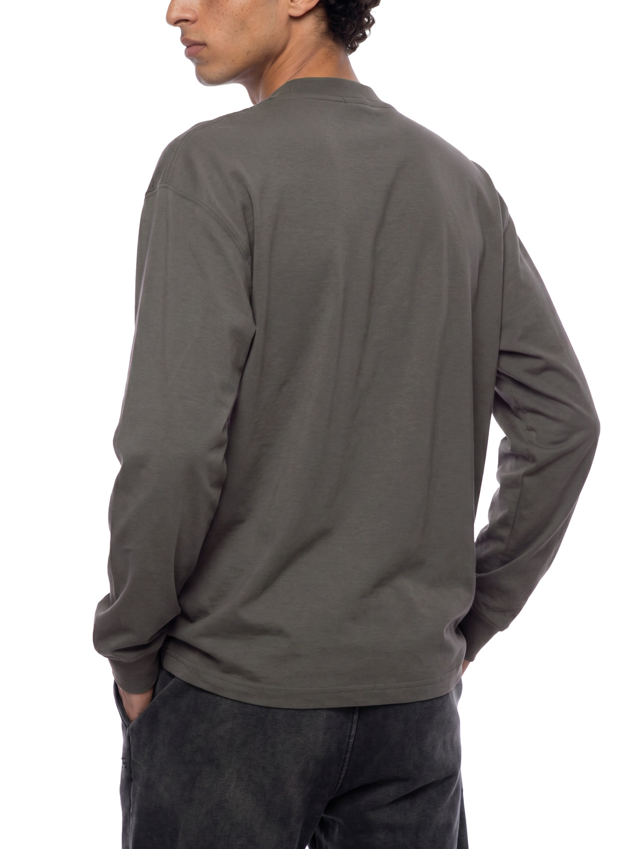 BLANKZ Everyday Long Sleeve 280 — Model wearing the garment, rear three-quarter view