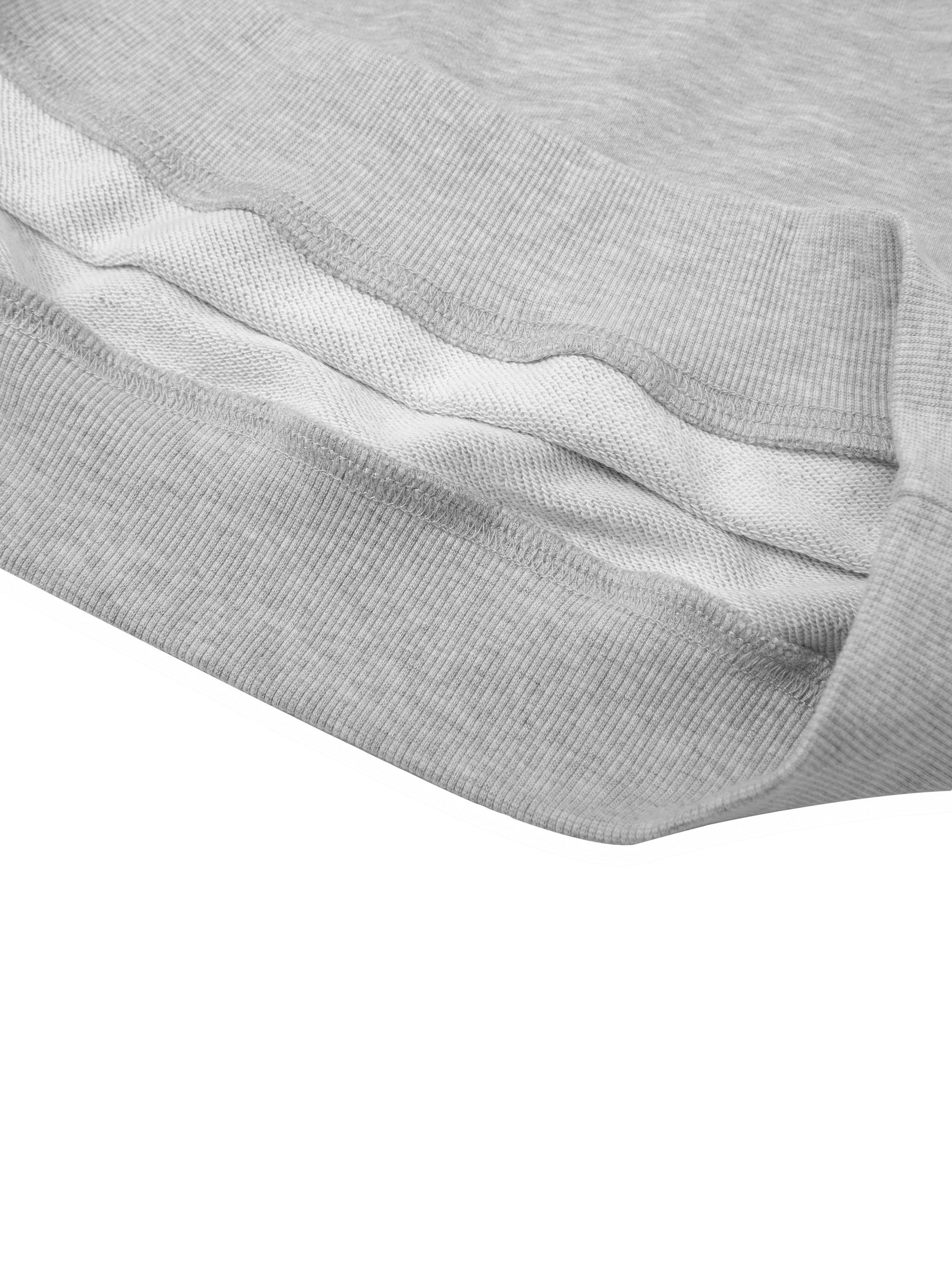 BLANKZ Essential Cropped Hoodie · 310 GSM — Flower Gray, Ribbed hem detail