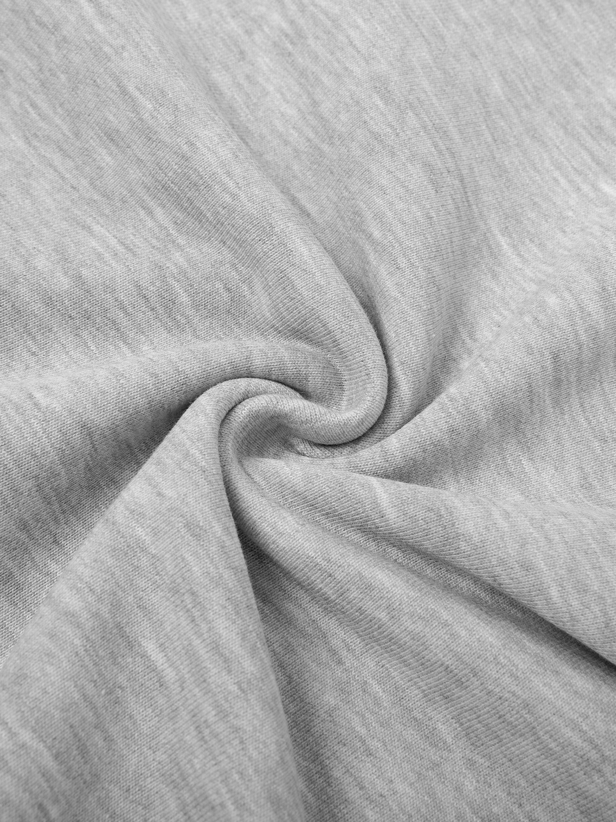 BLANKZ Essential Cropped Hoodie · 310 GSM — Flower Gray, Fabric texture