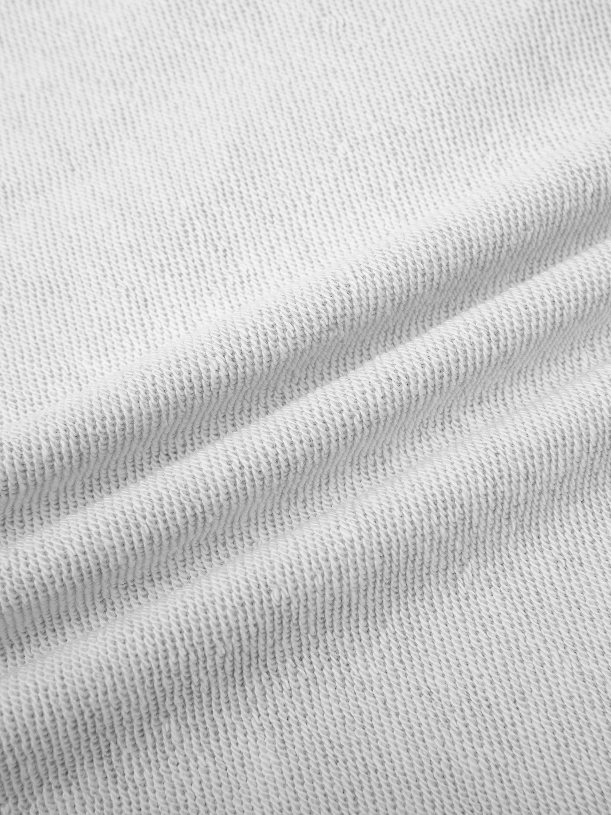 BLANKZ Essential Cropped Hoodie · 310 GSM — Flower Gray, Fabric close-up