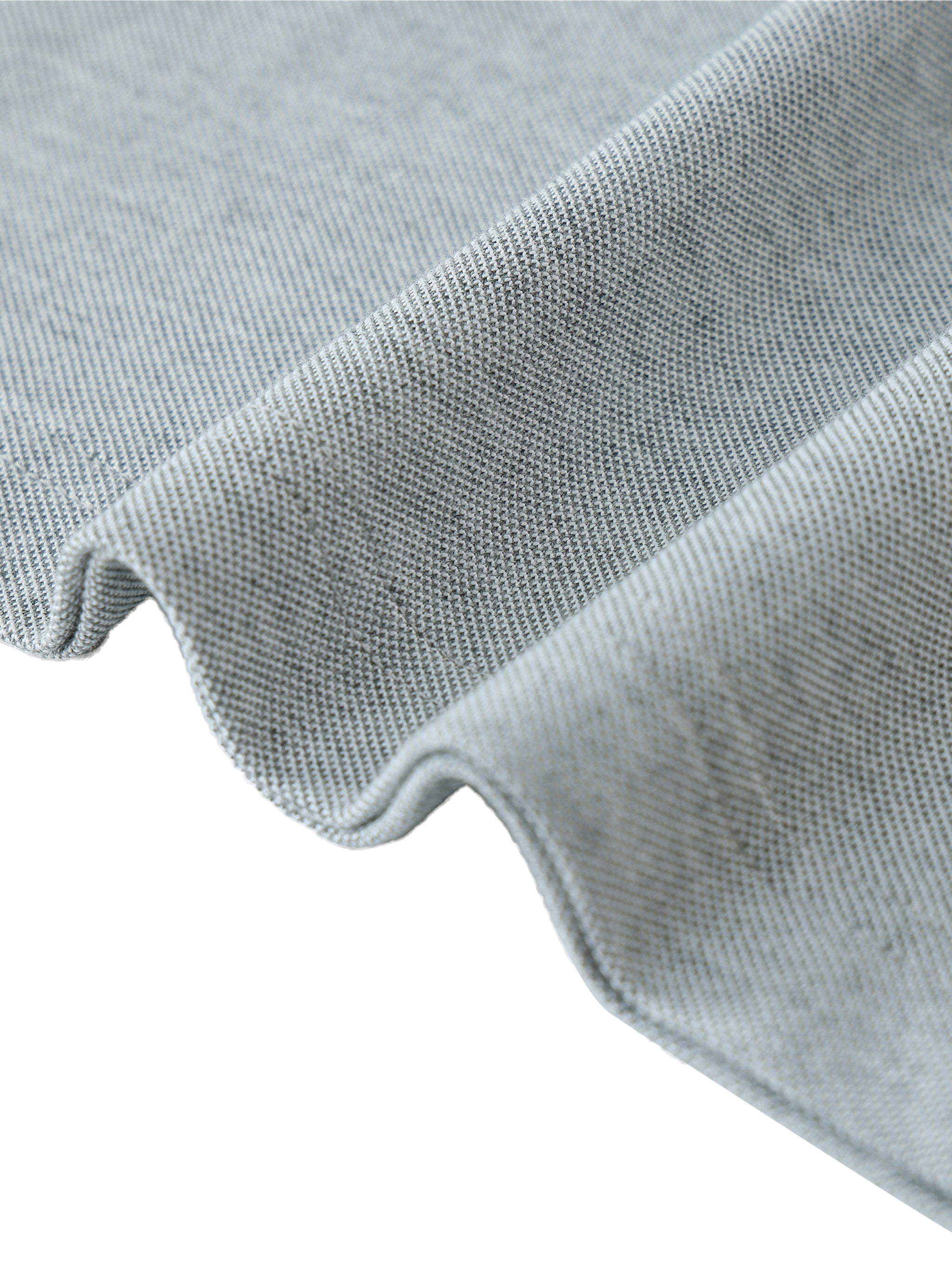 BLANKZ Essential Cropped Polo Shirt — Gray — textured fabric and hem