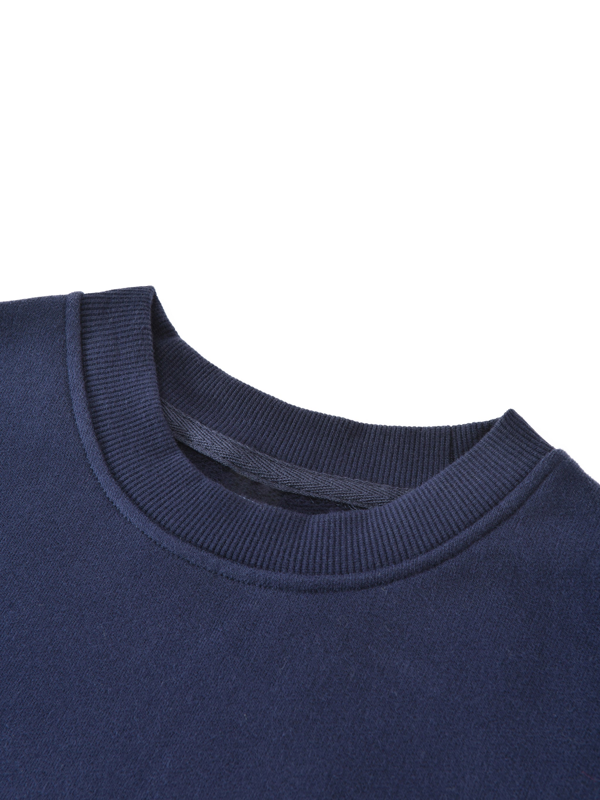 BLANKZ Kids' Essential Fleece Crewneck Sweatshirt — crew neckline detail