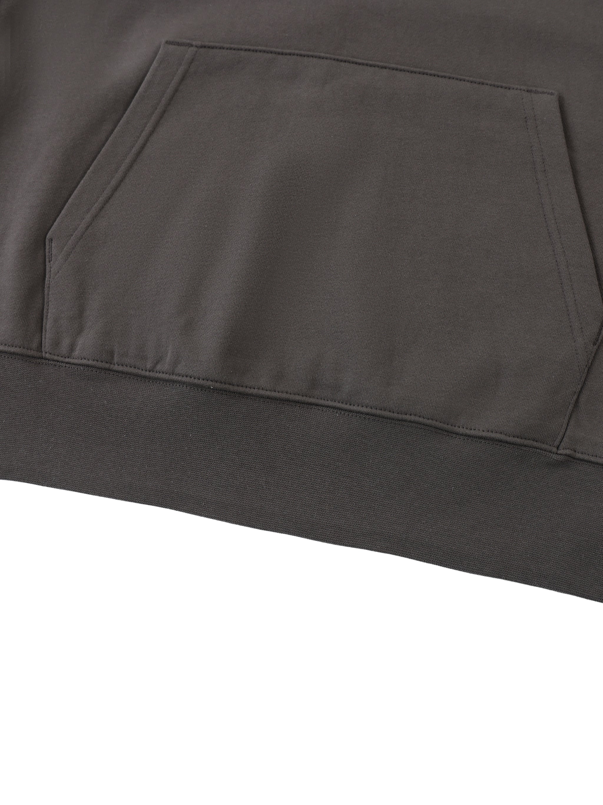 BLANKZ Ultraweight Cotton Hoodie 530 — kangaroo pocket and hem detail