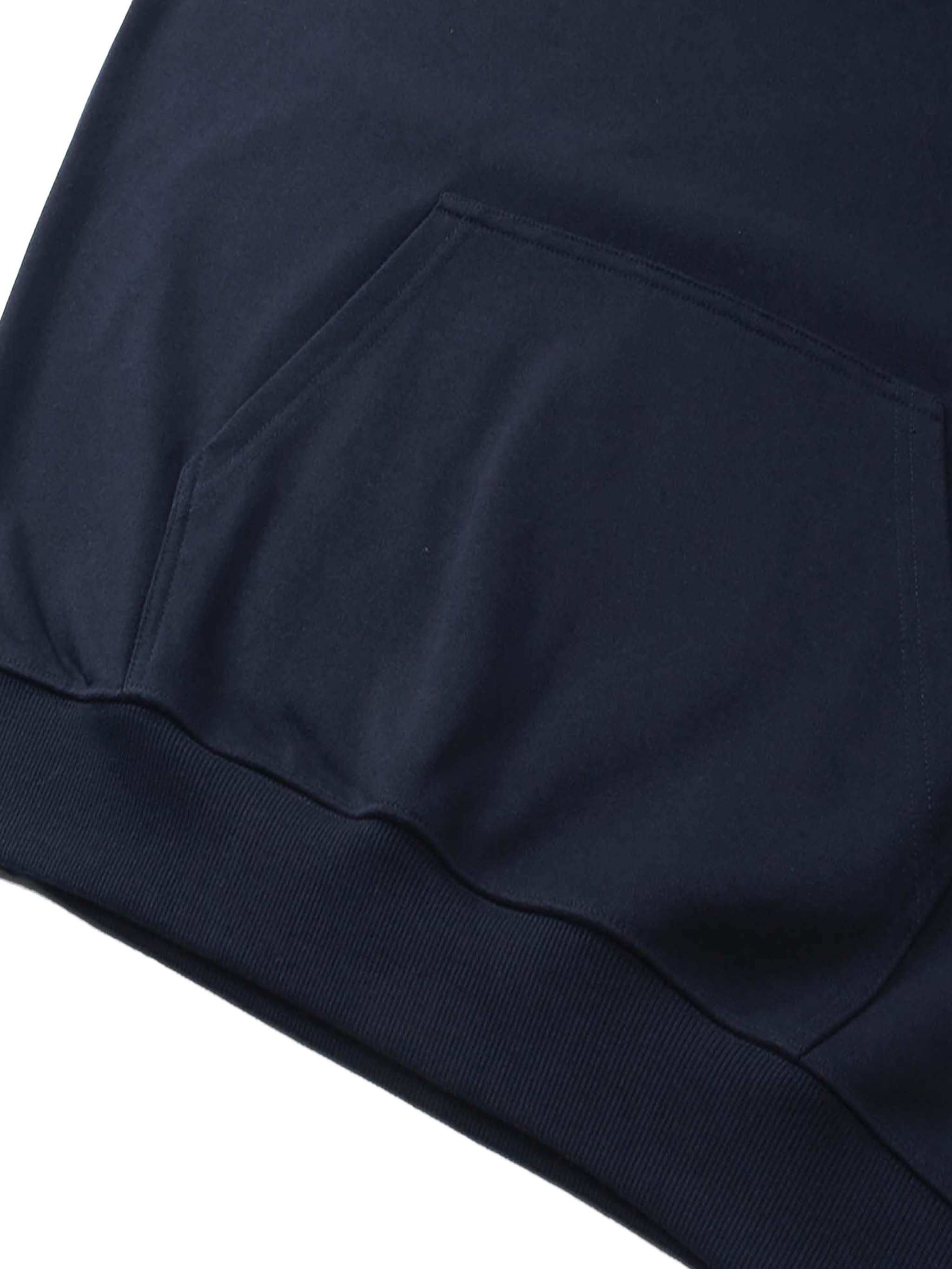 BLANKZ Essential Heavyweight Hoodie — Front pouch pocket detail