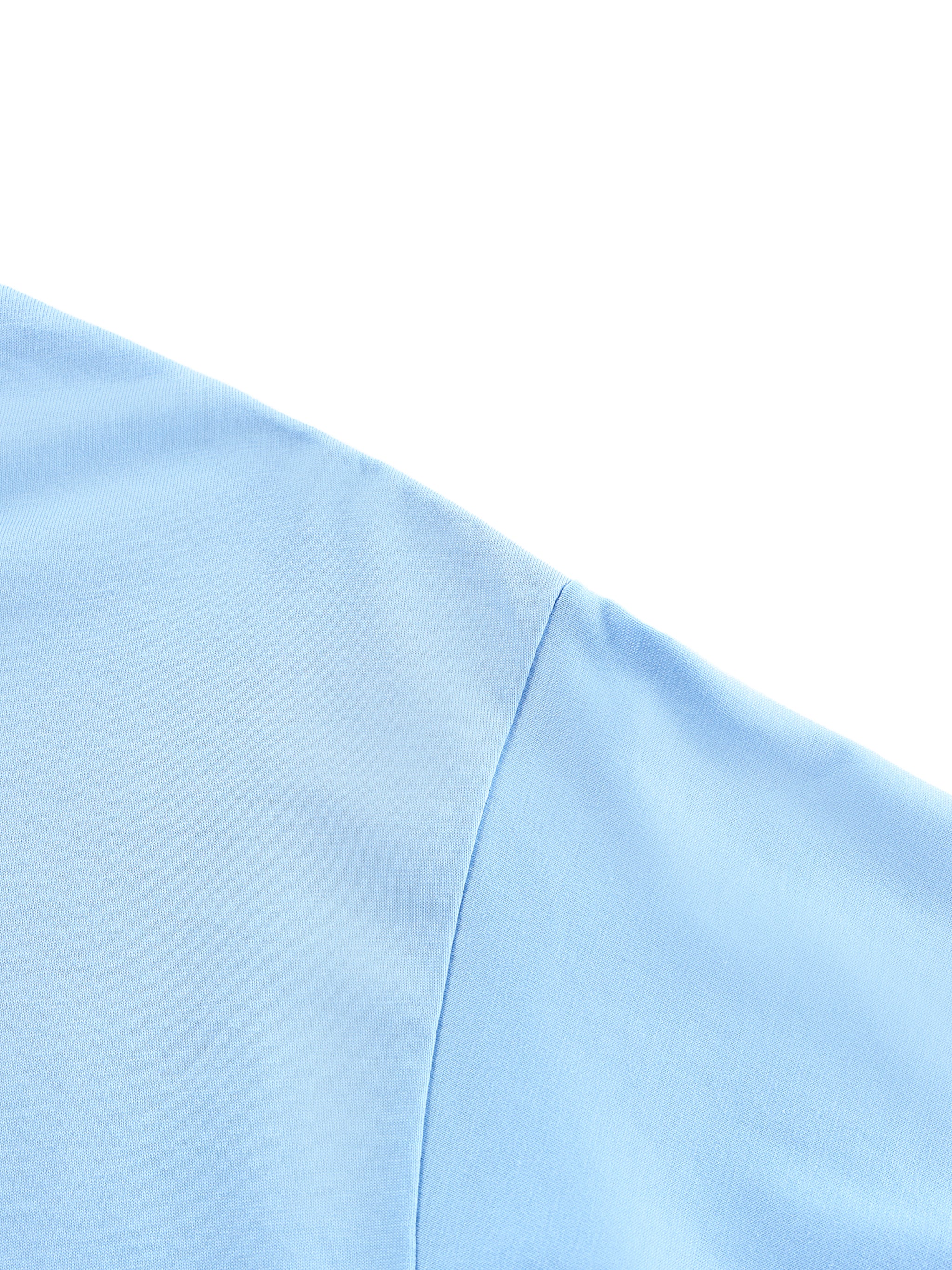 BLANKZ Kids' Essential Tee — Light Blue, shoulder seam detail