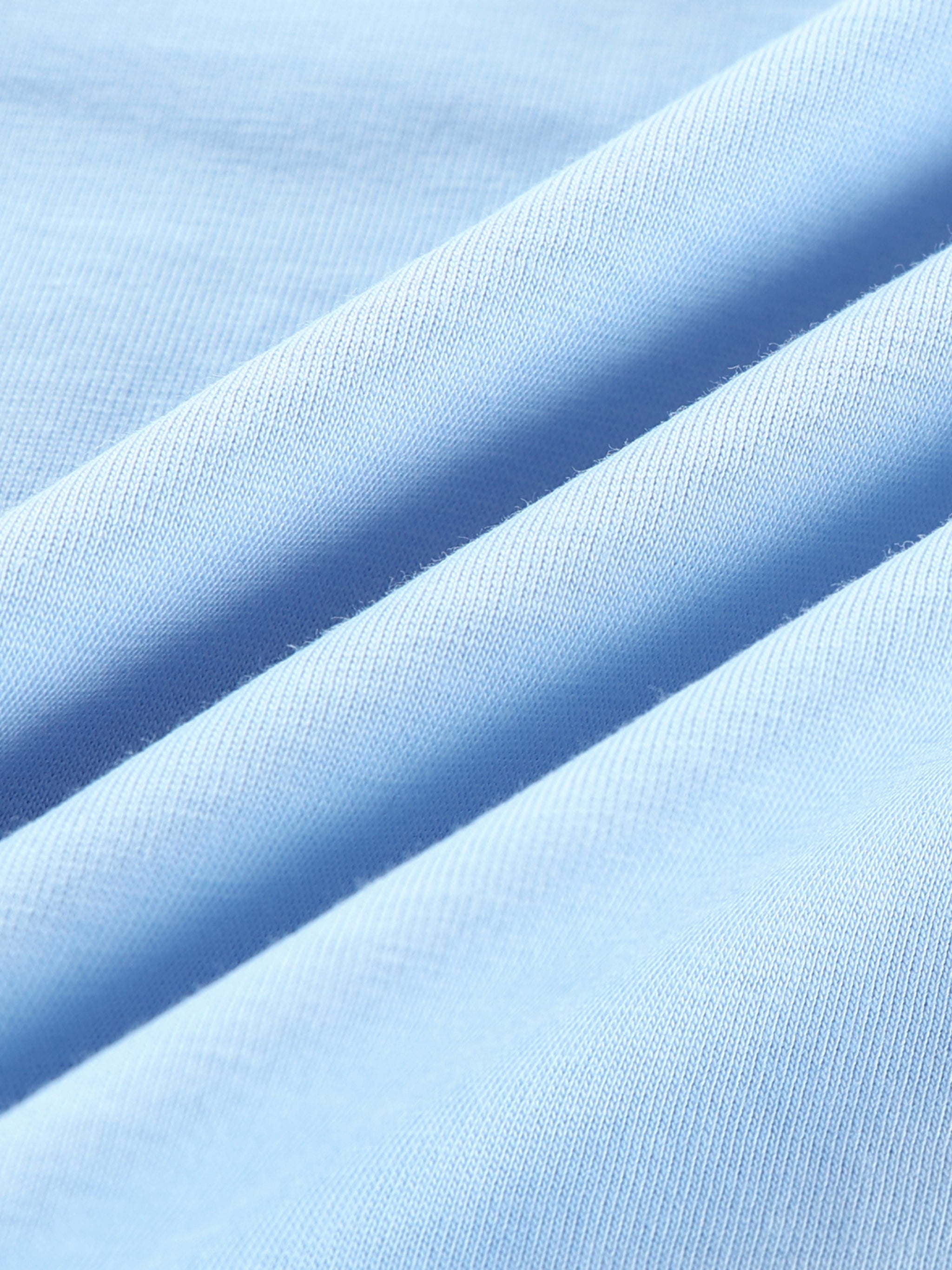 BLANKZ Kids' Essential Tee — Light Blue, fabric close-up