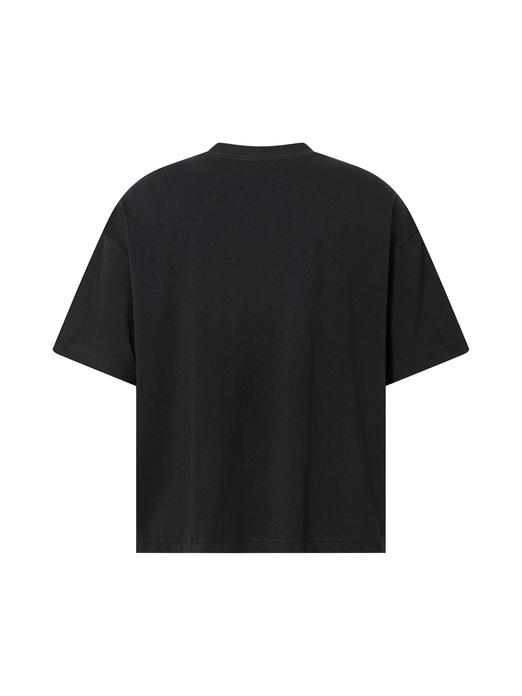 BLANKZ Sorona Box Tee 240 — Black, back view