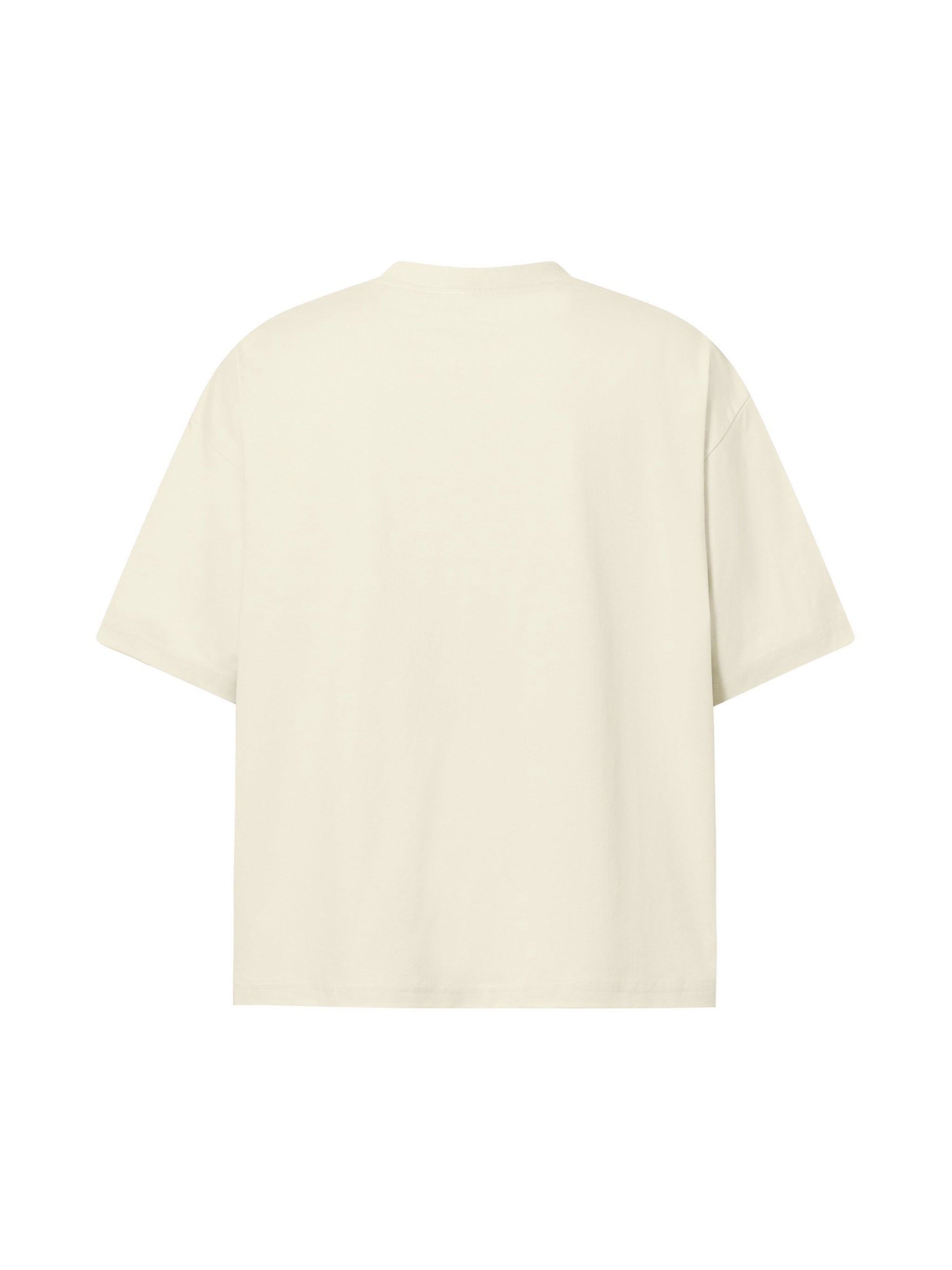 BLANKZ Sorona Box Tee 240 — Light Apricot, back view