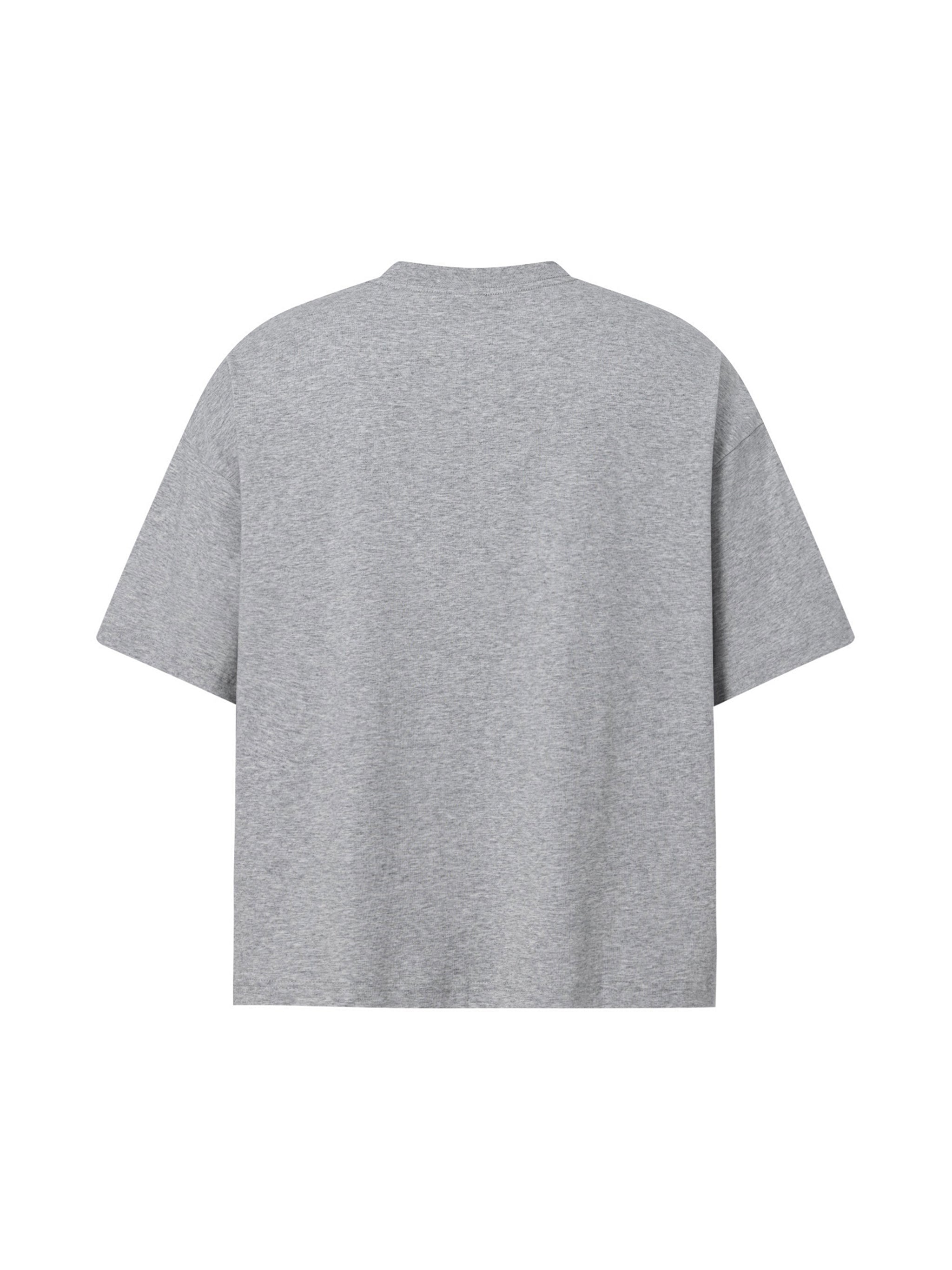 BLANKZ Sorona Box Tee 240 — Flower Gray, back view