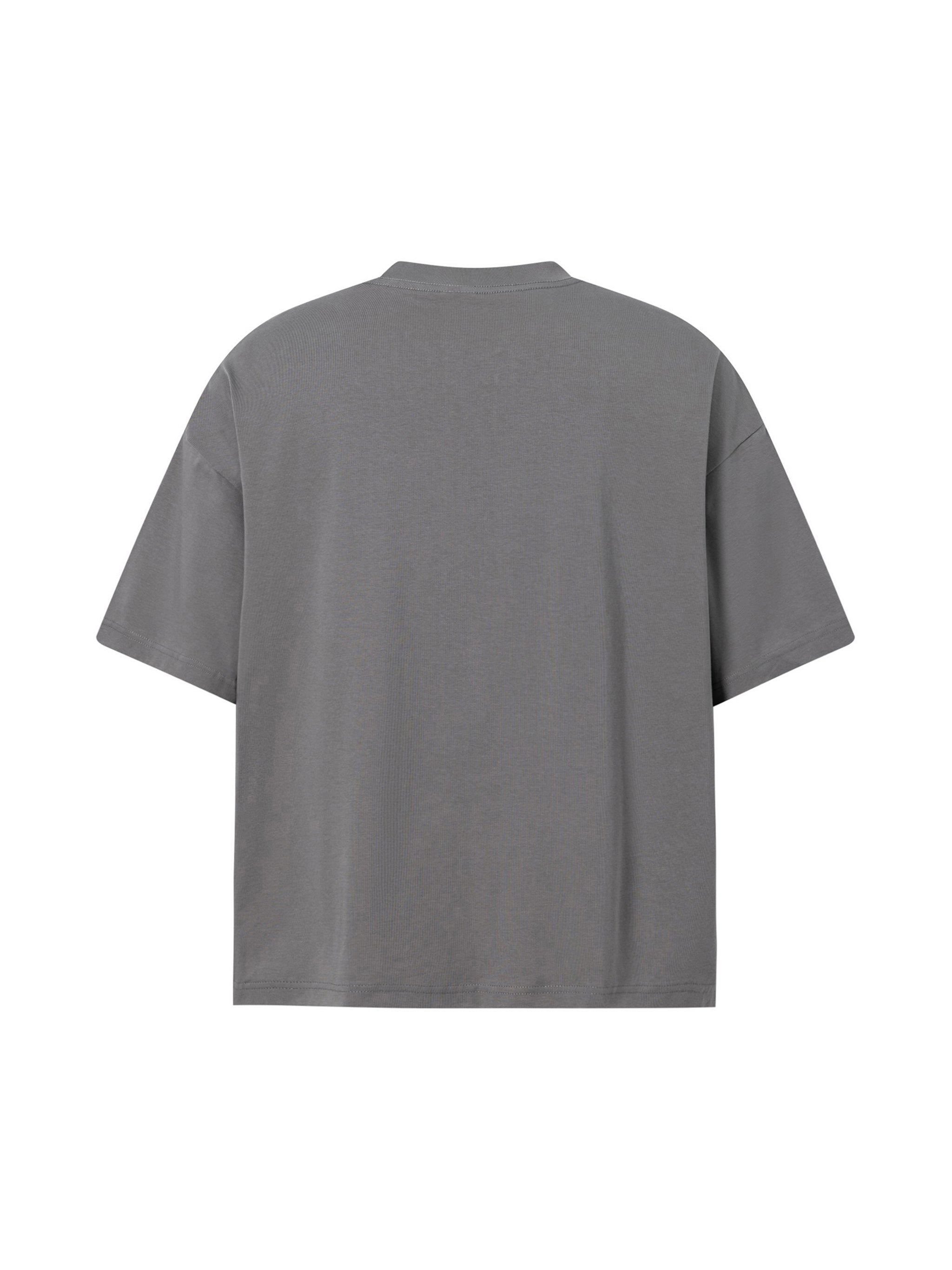 BLANKZ Sorona Box Tee 240 — Gray, back view