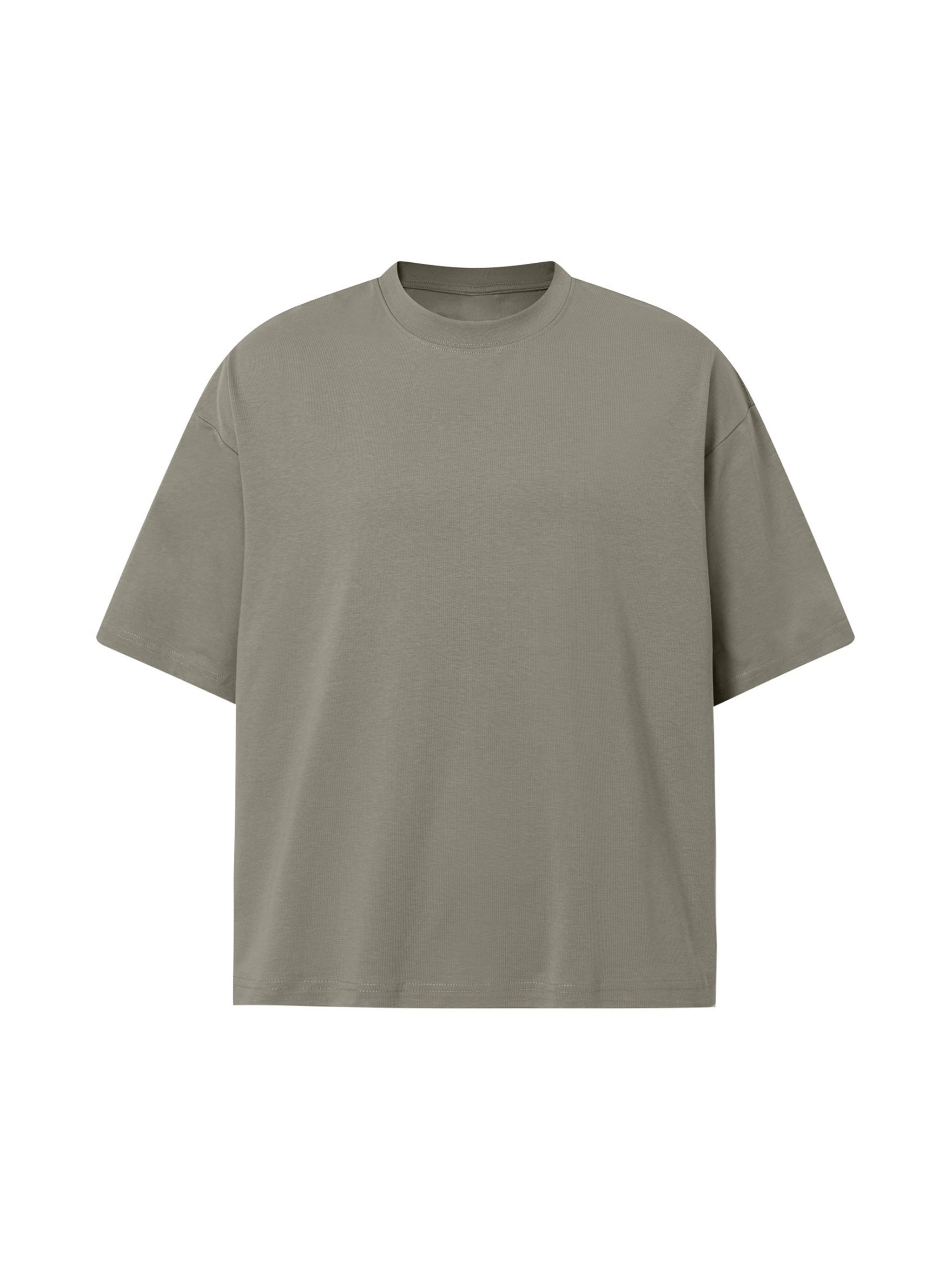 BLANKZ Sorona Box Tee 240 — Khaki, front view