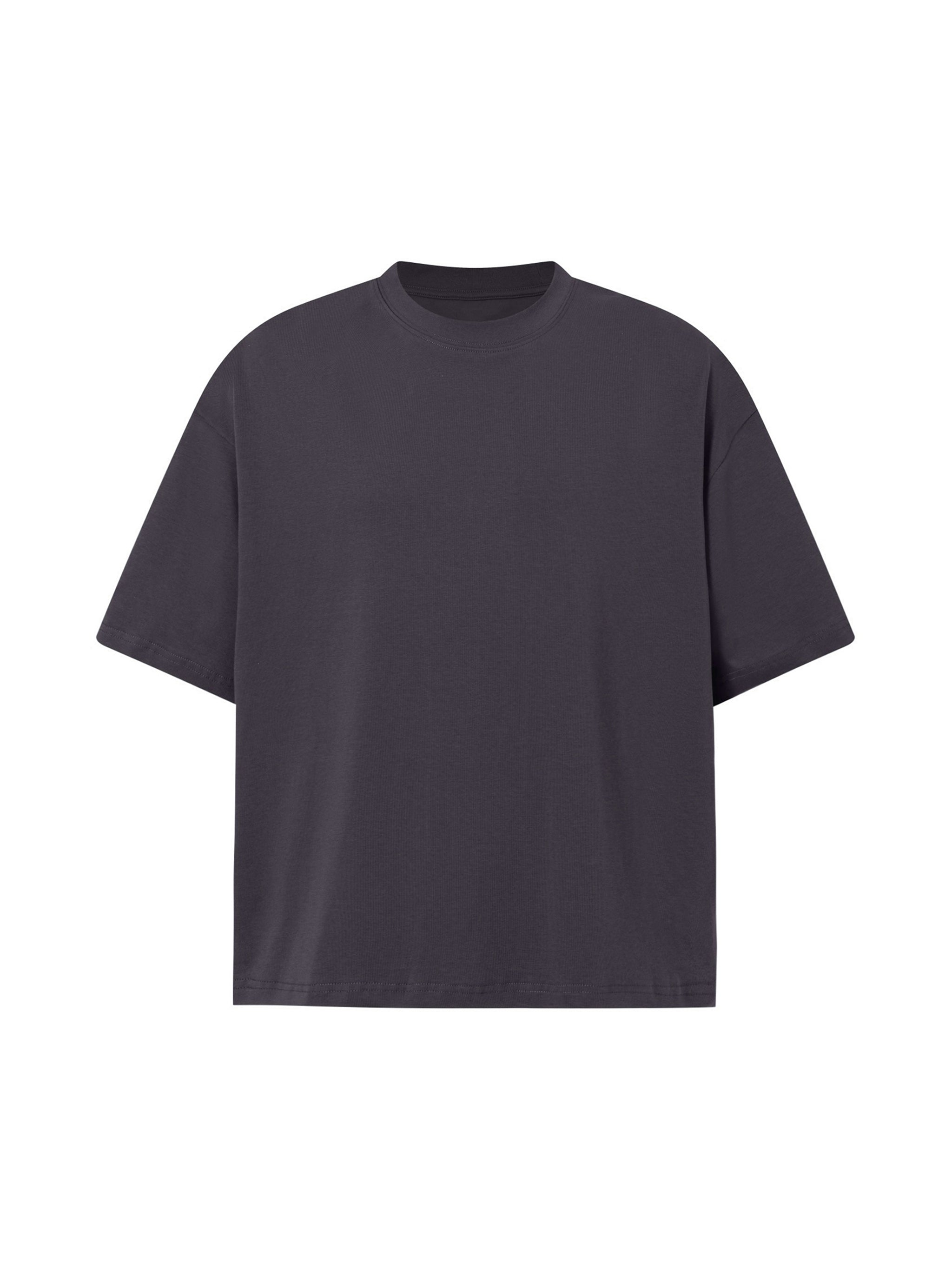 BLANKZ Sorona Box Tee 240 — Plum Purple, front view