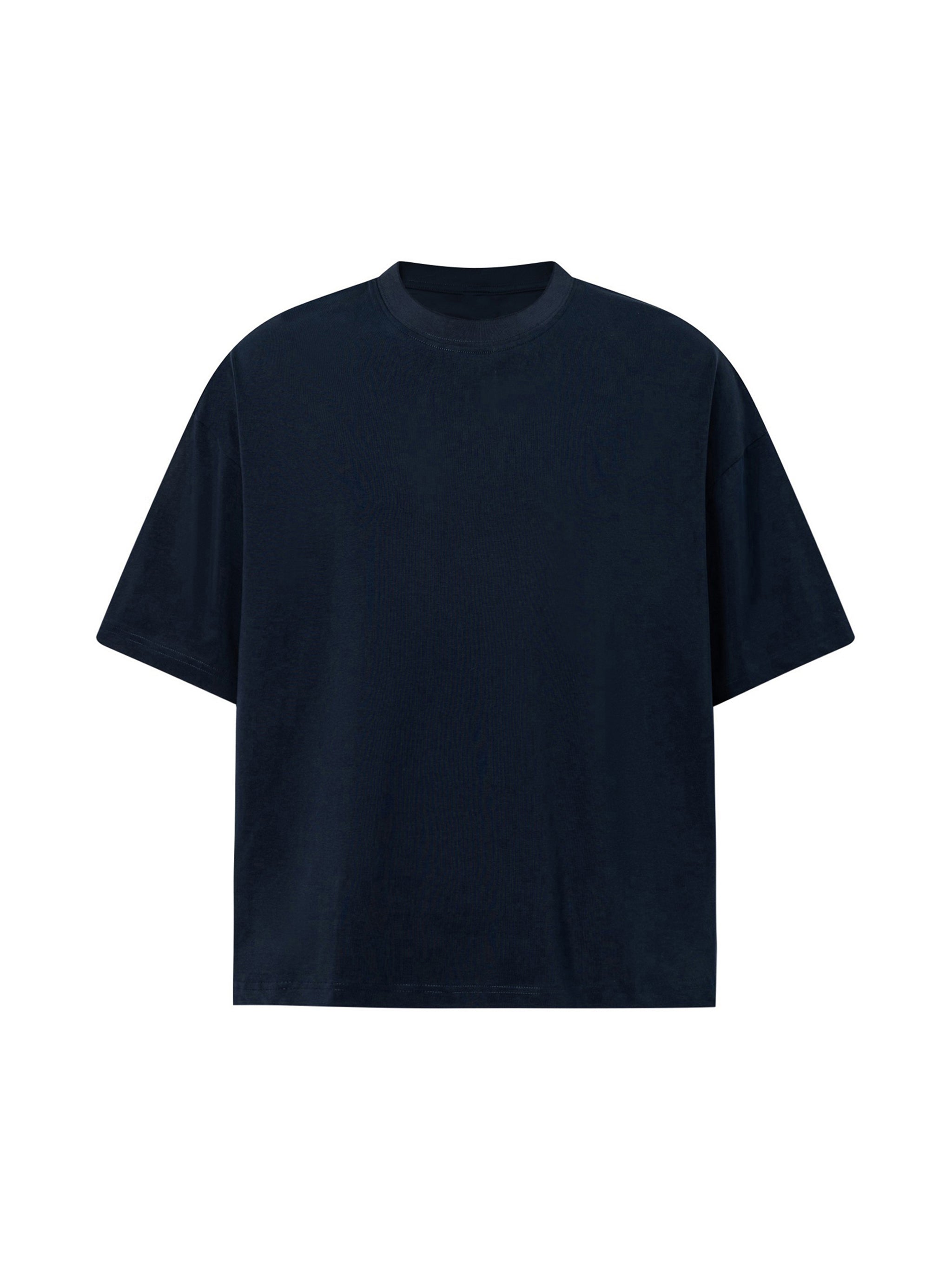 BLANKZ Sorona Box Tee 240 — Dark Blue, front view
