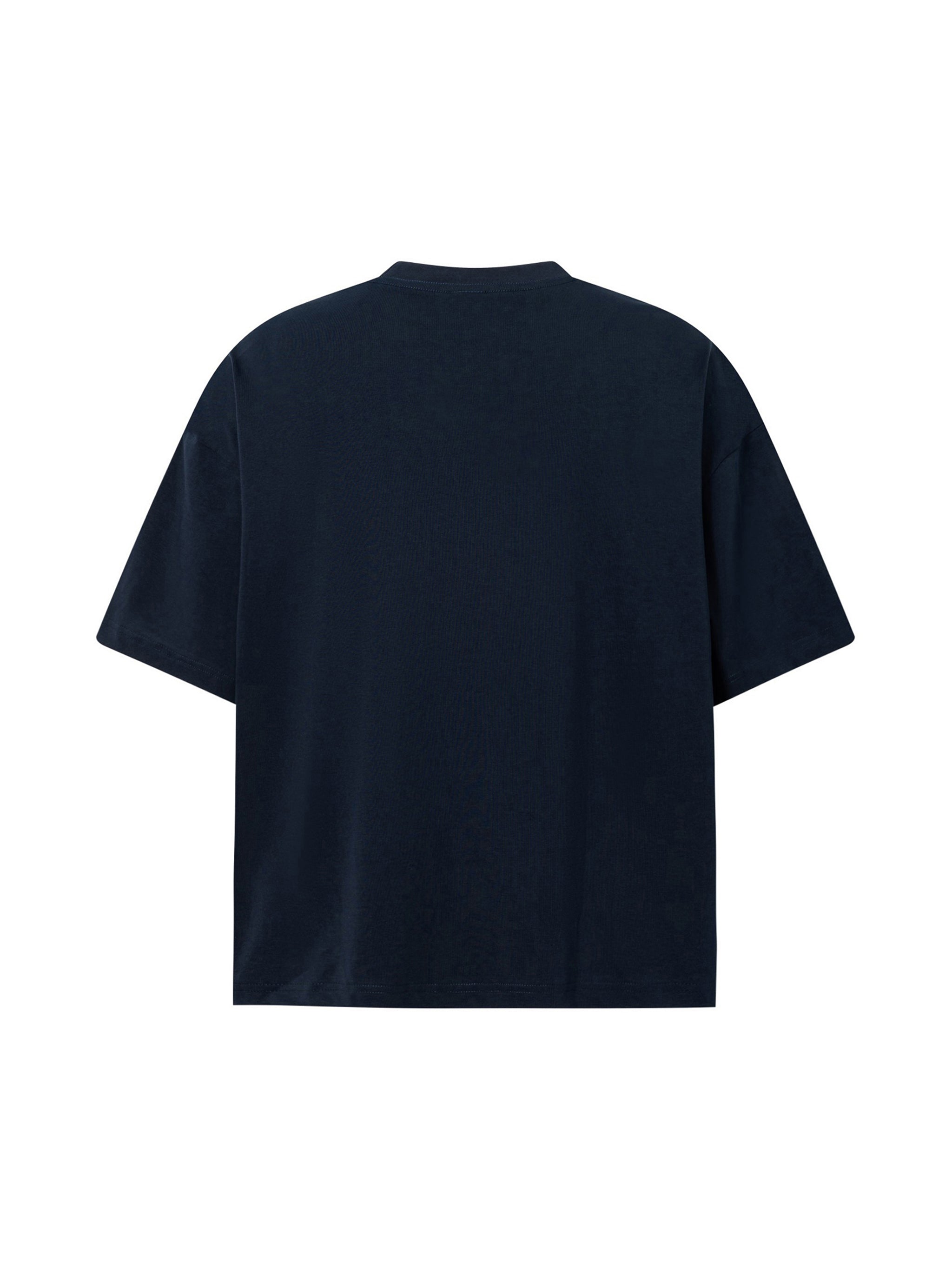 BLANKZ Sorona Box Tee 240 — Dark Blue, back view