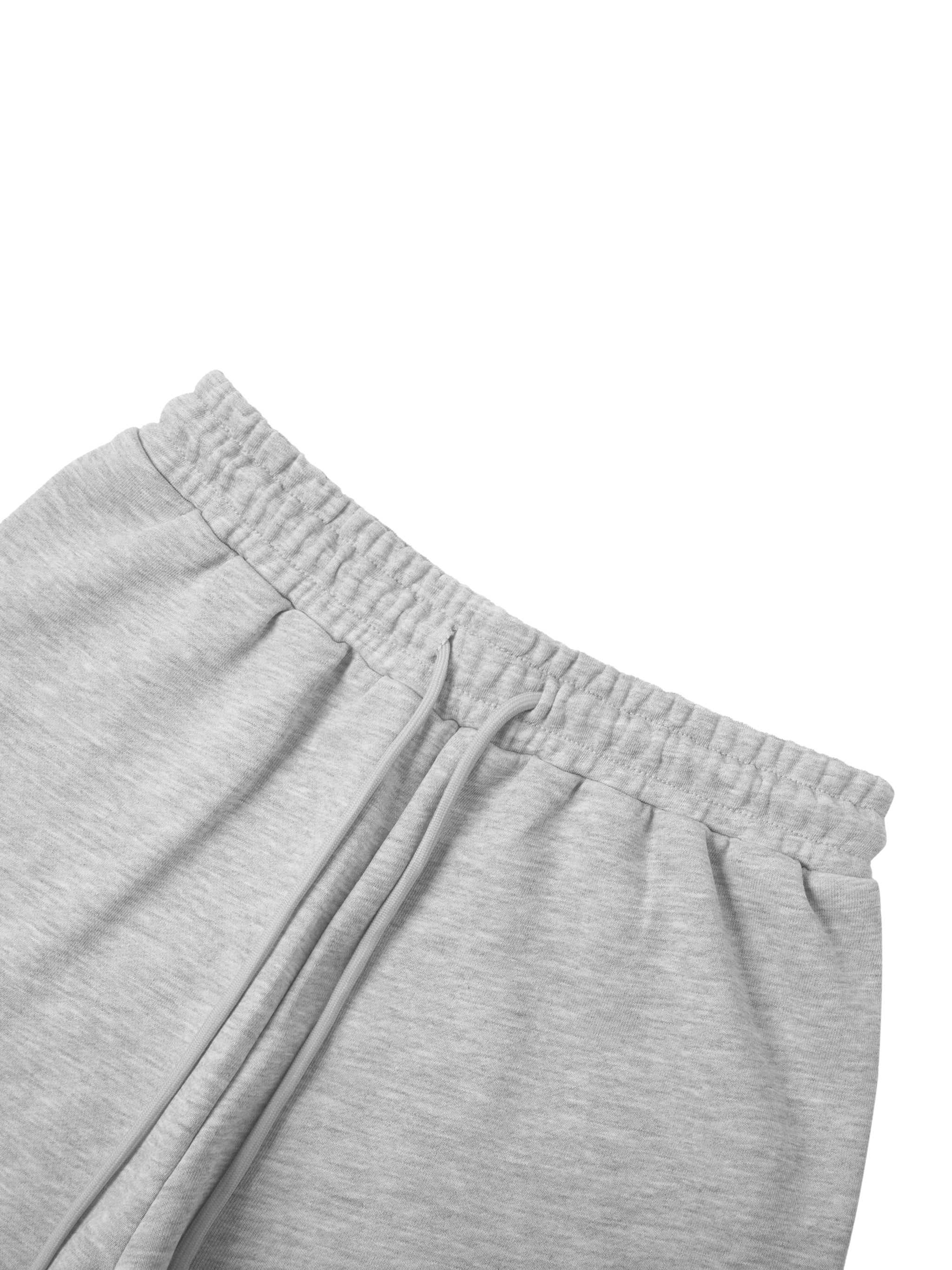 BLANKZ Essential Straight-Leg Sweatpants — Flower Gray, elastic waistband detail