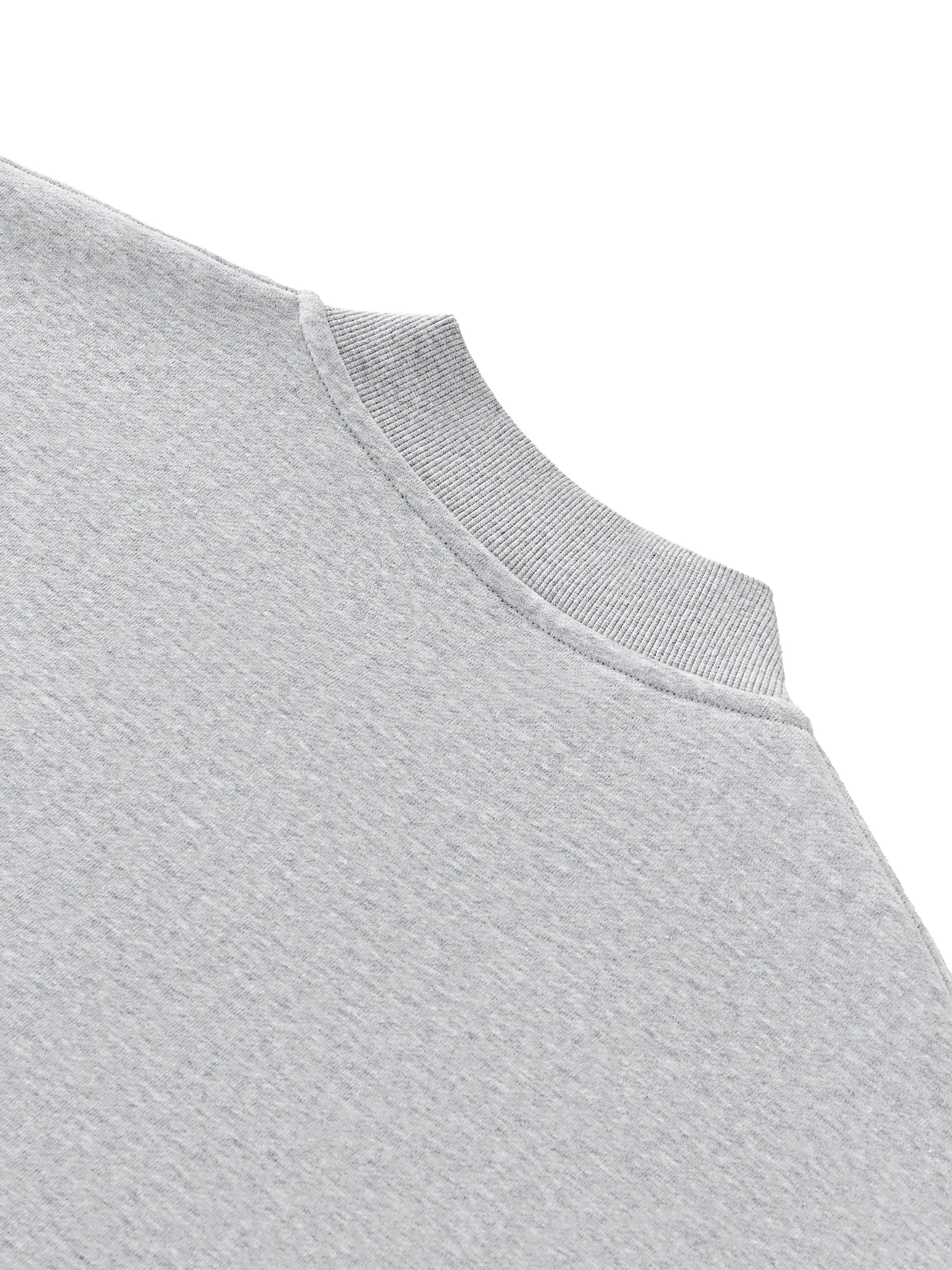 BLANKZ Clean Fleece Zip Jacket — Flower Gray, back collar detail
