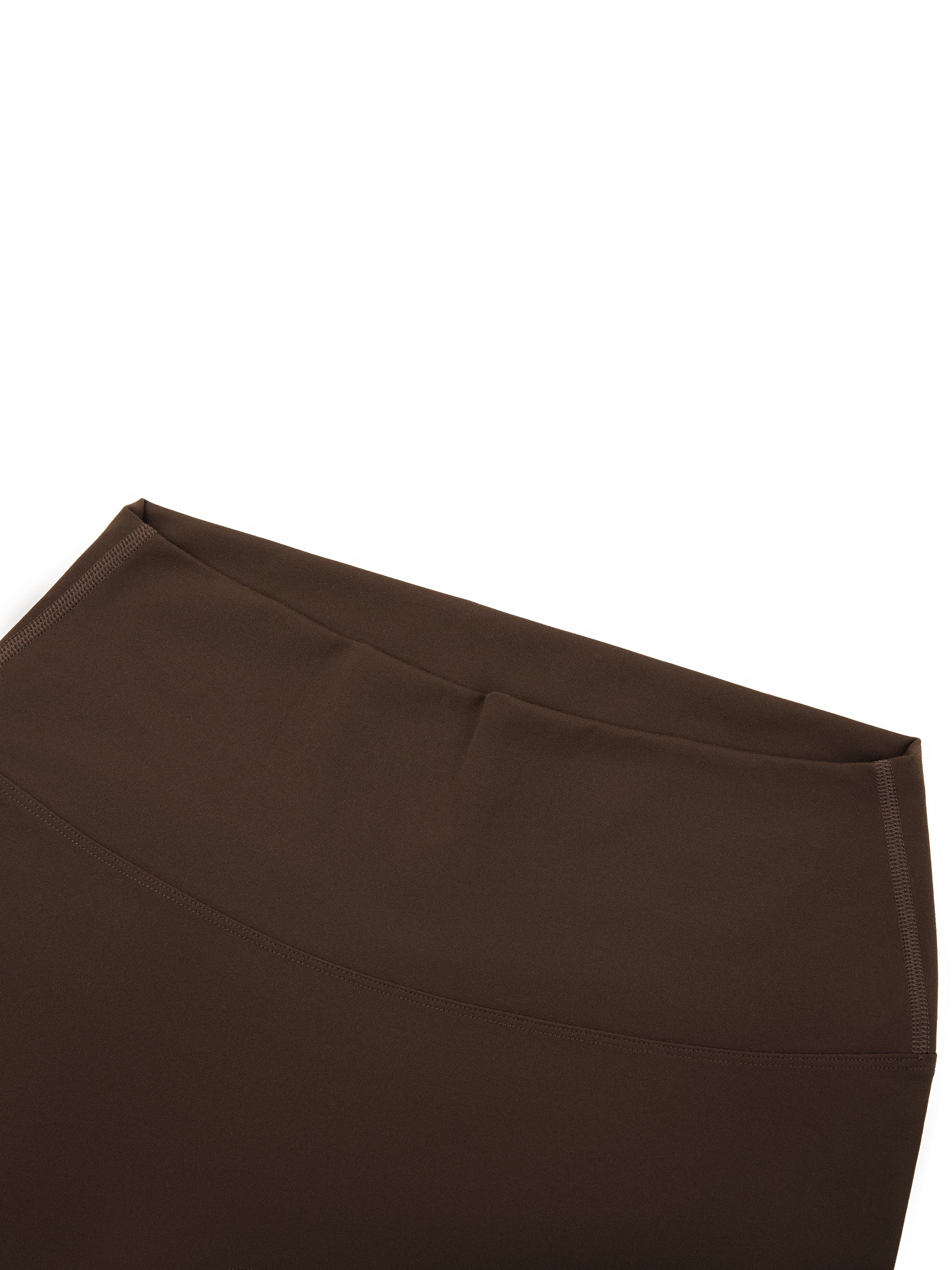 BLANKZ High-Waisted Yoga Leggings — Brown, back waistband detail
