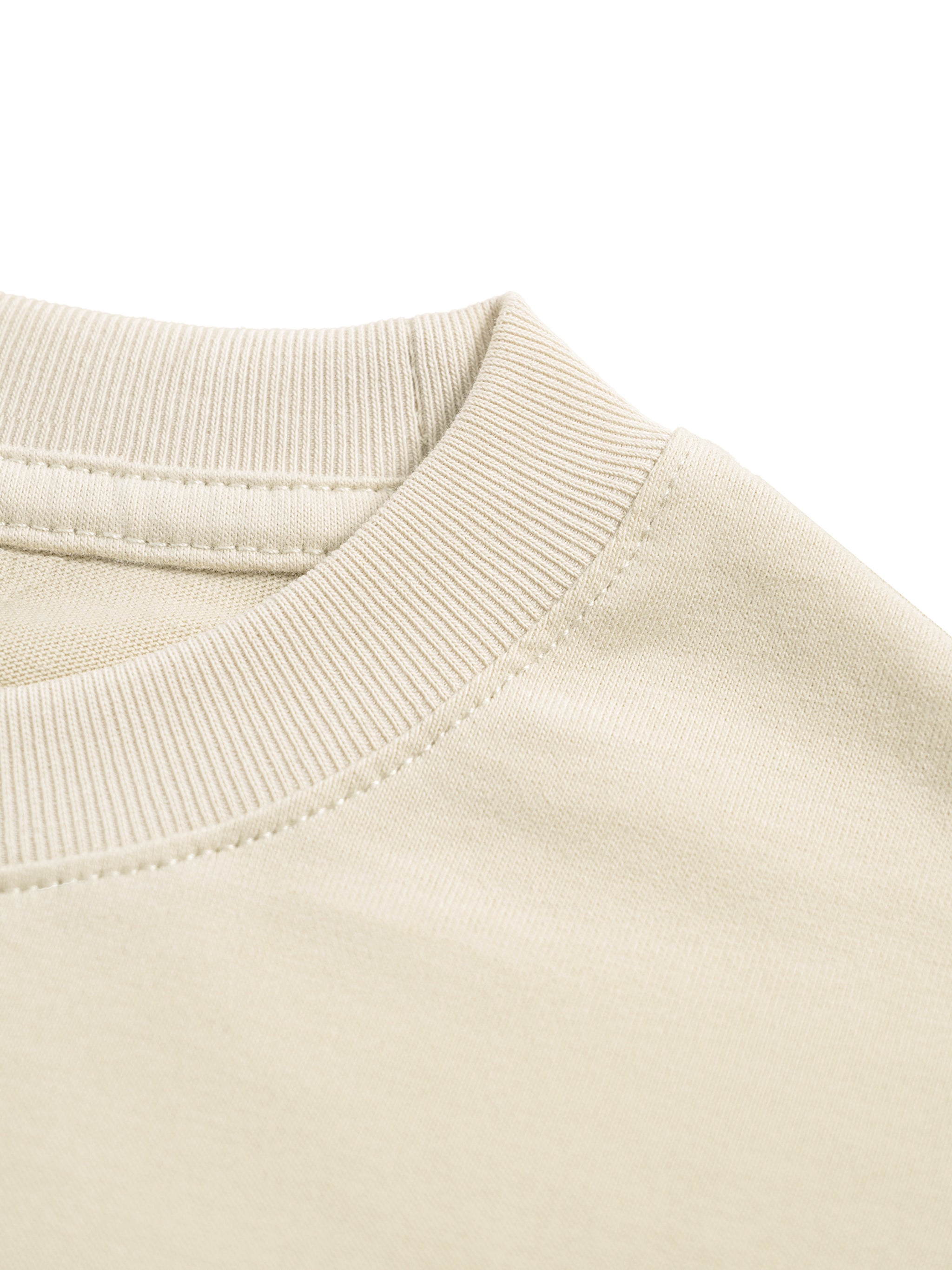 BLANKZ Kids' Quick-Dry Cotton Long-Sleeve Tee — neckline stitching detail