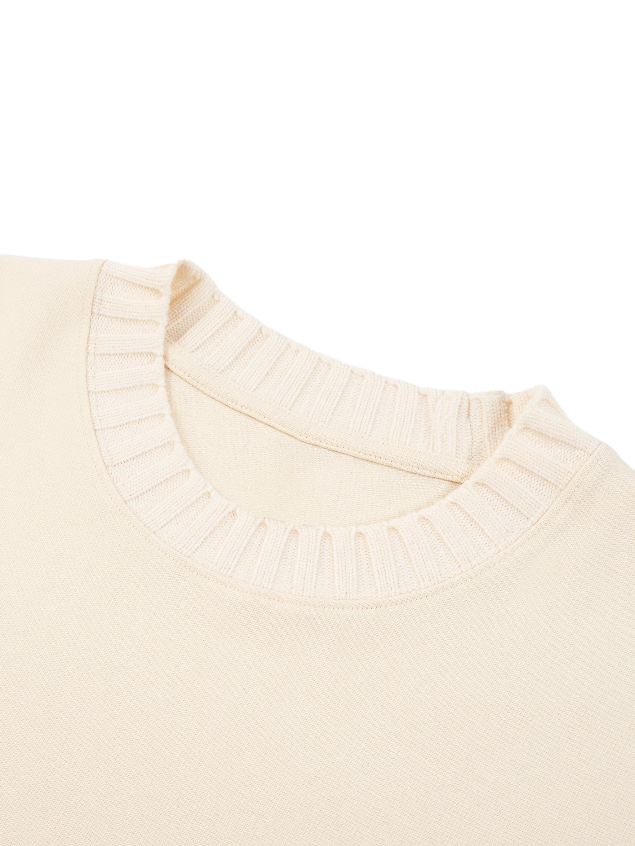 BLANKZ Textured Round-Neck Sweat — Ribbed round-neck detail