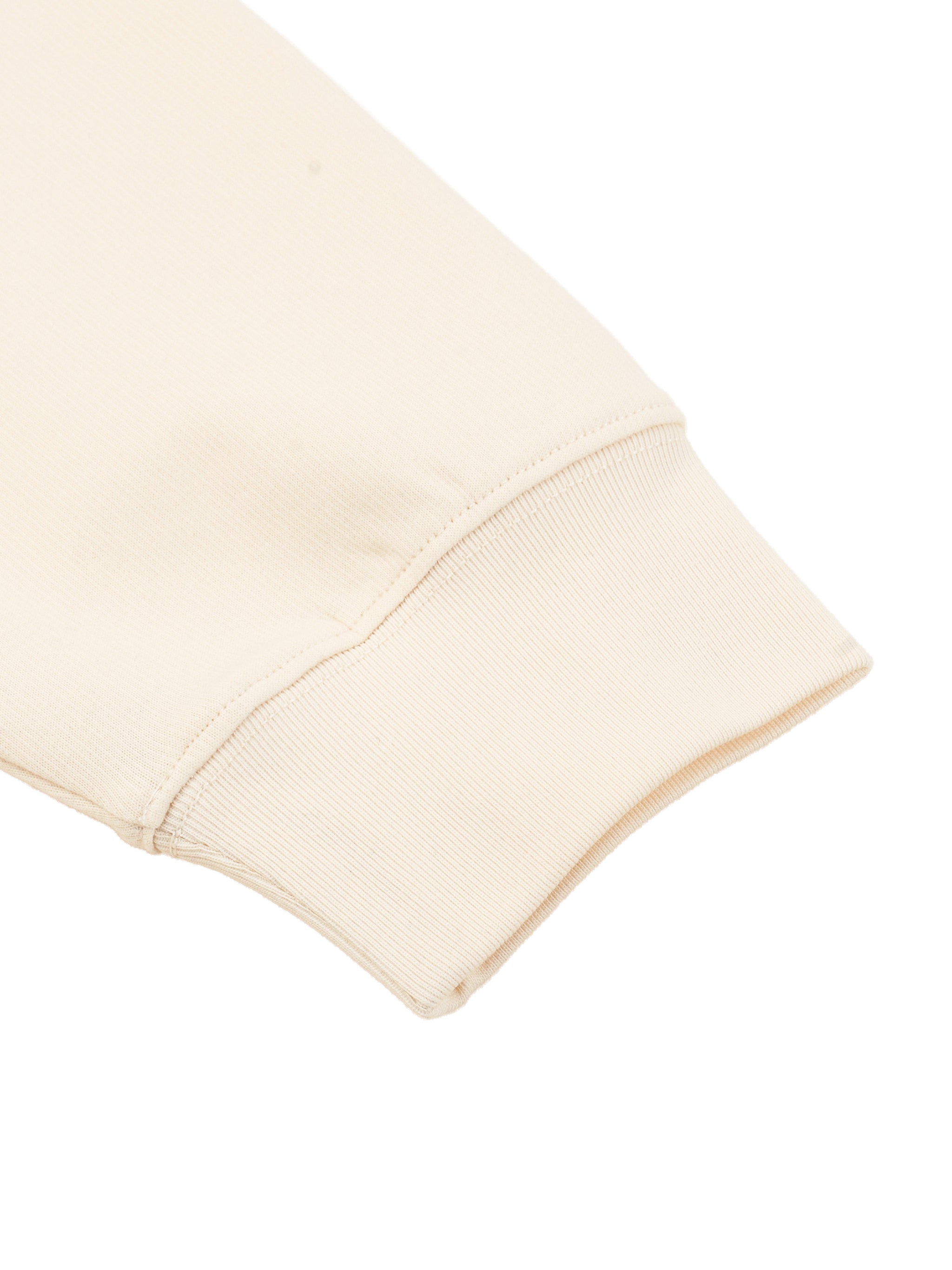 BLANKZ Textured Round-Neck Sweat — Sleeve cuff detail