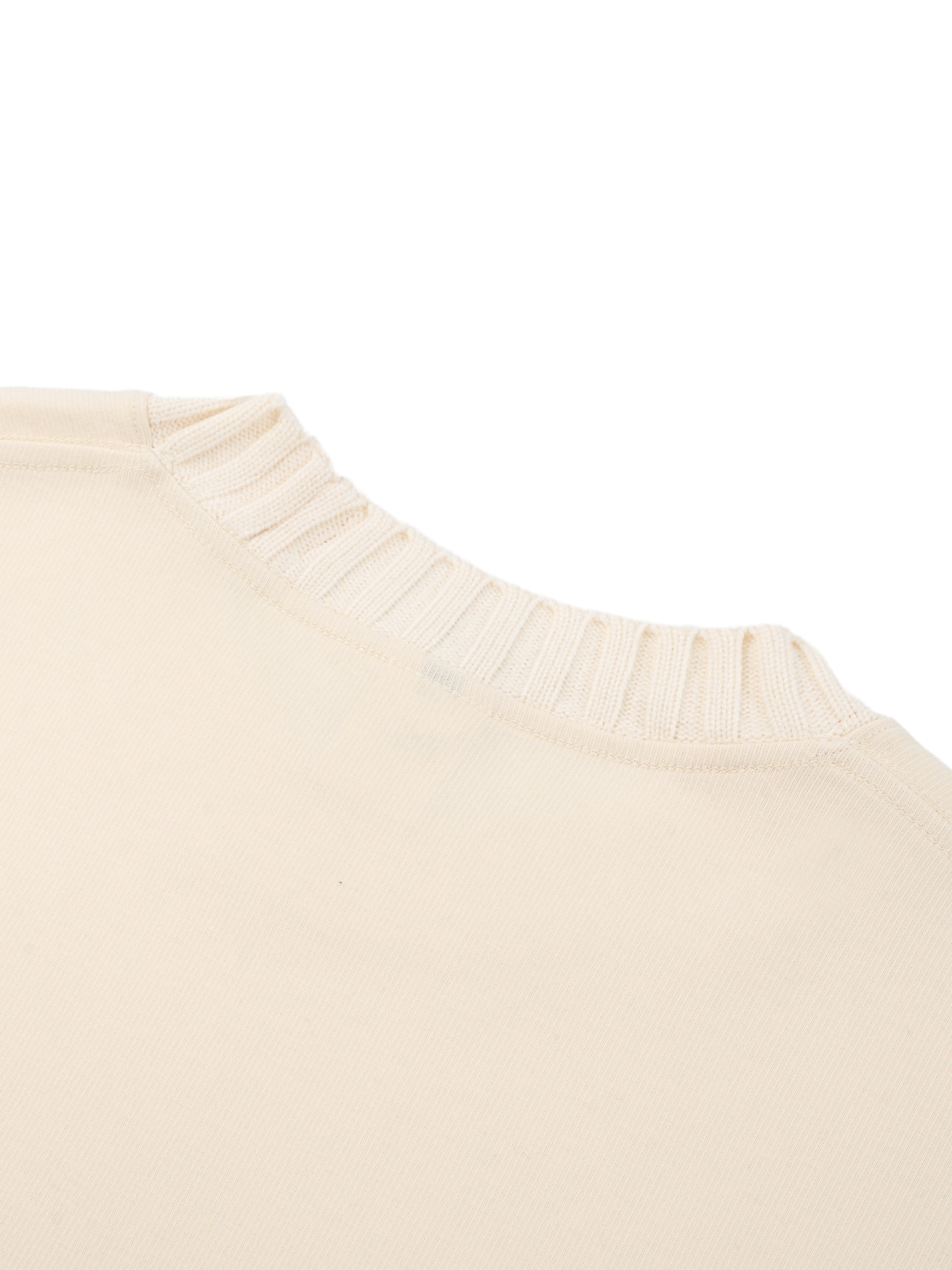 BLANKZ Textured Round-Neck Sweat — Back neckline