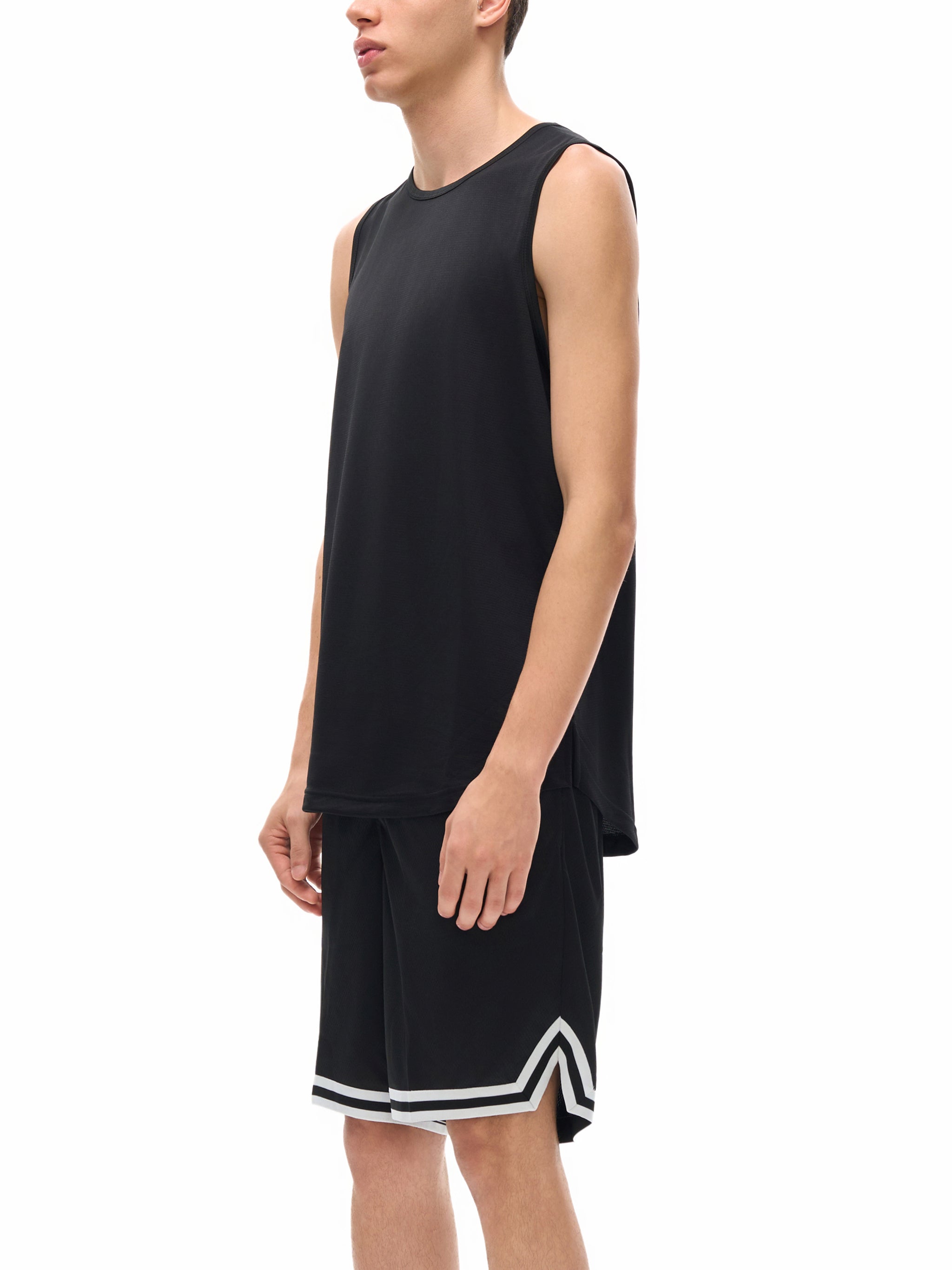 BLANKZ Lightweight Sport Jersey — Black — worn side view