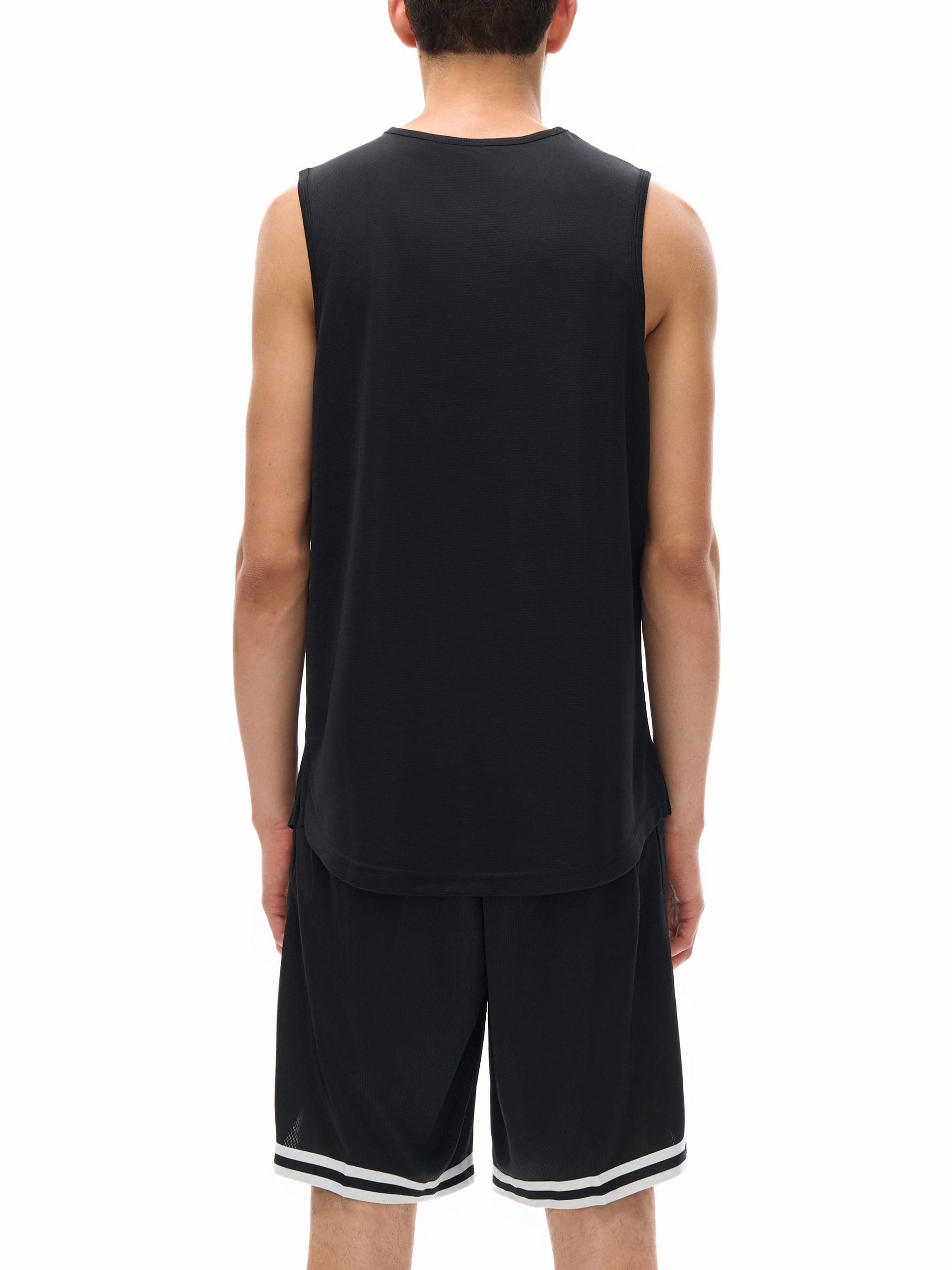 BLANKZ Lightweight Sport Jersey — Black — worn back view