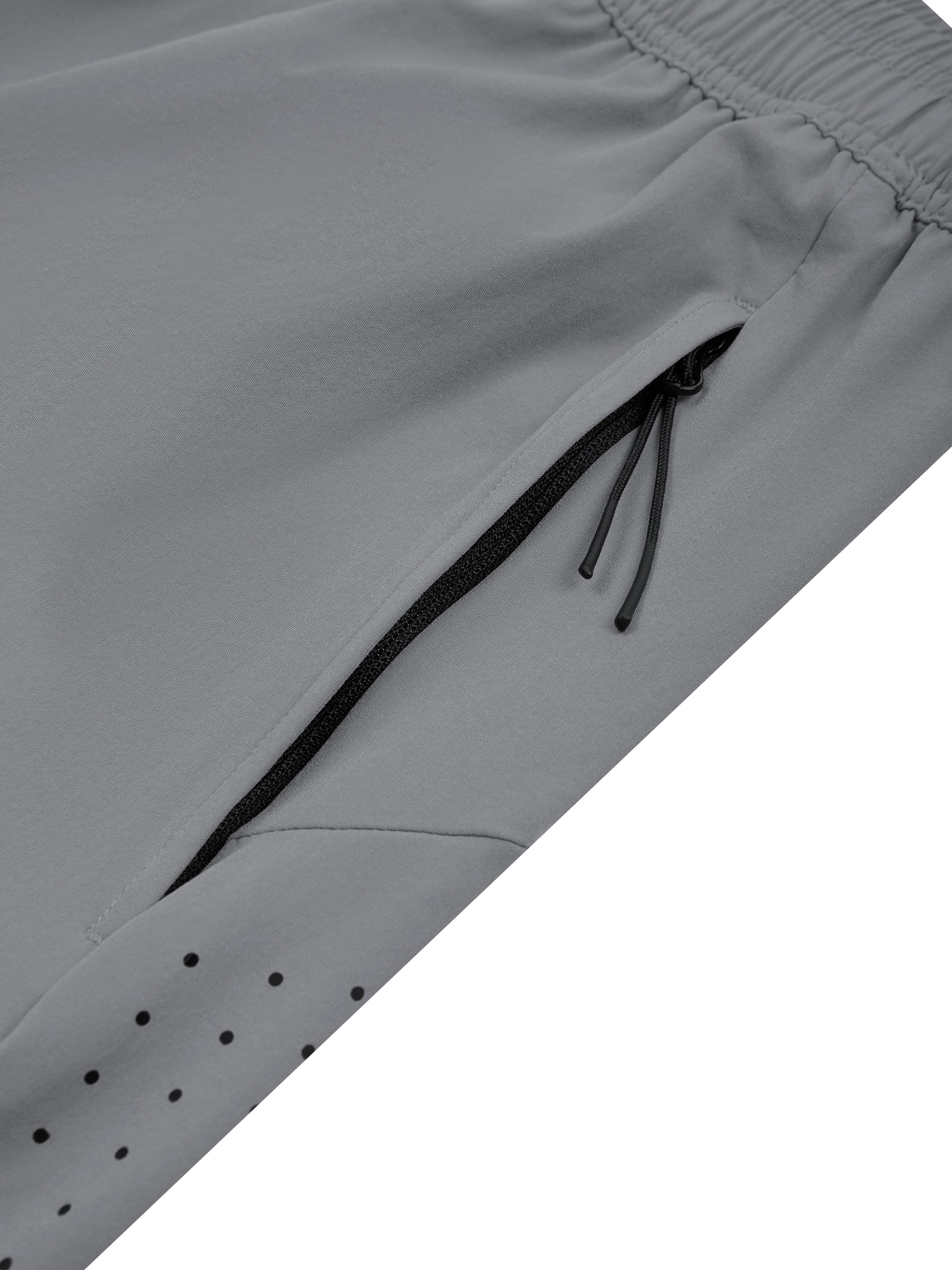 BLANKZ Regular Fit Performance Shorts — zipped side pocket detail
