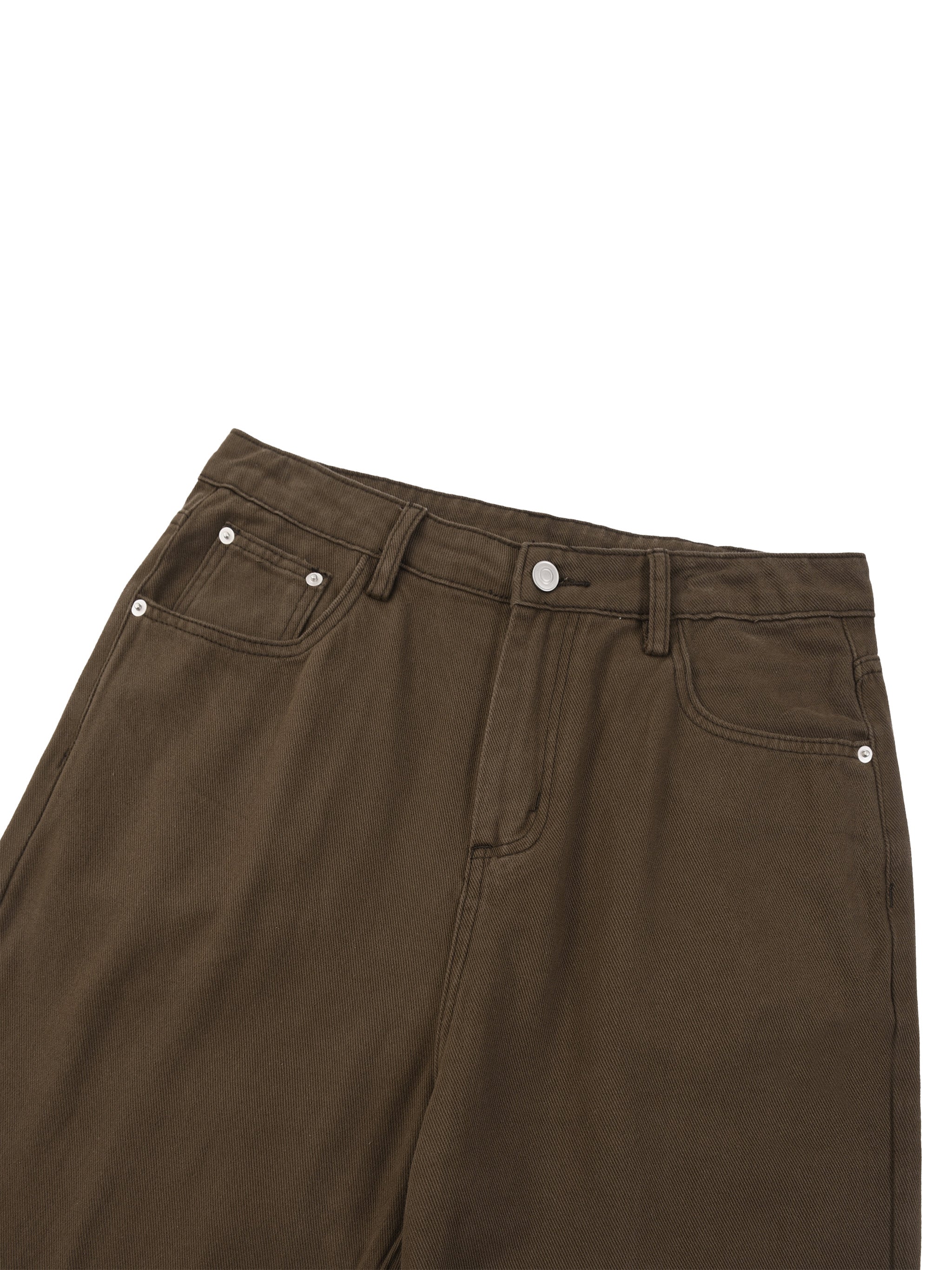 BLANKZ Washed Straight Jean — Waistband and fly detail
