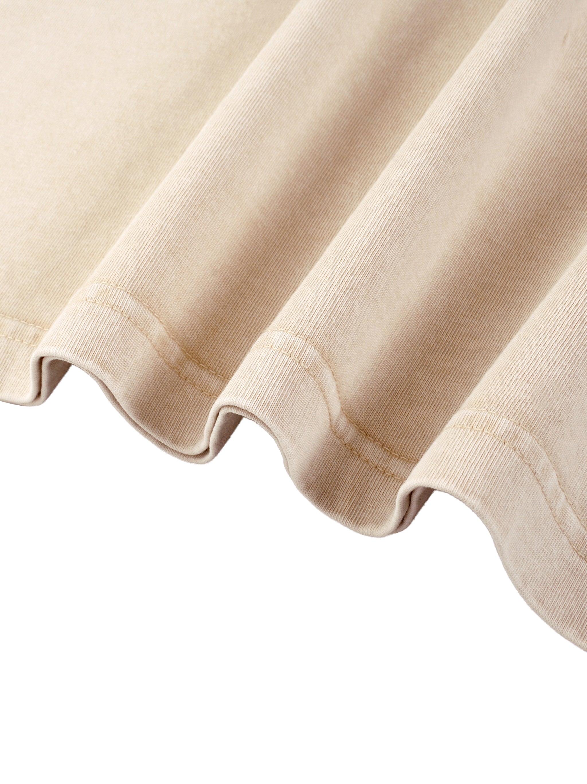 BLANKZ Mineral Box Tee — Straight hem stitching detail
