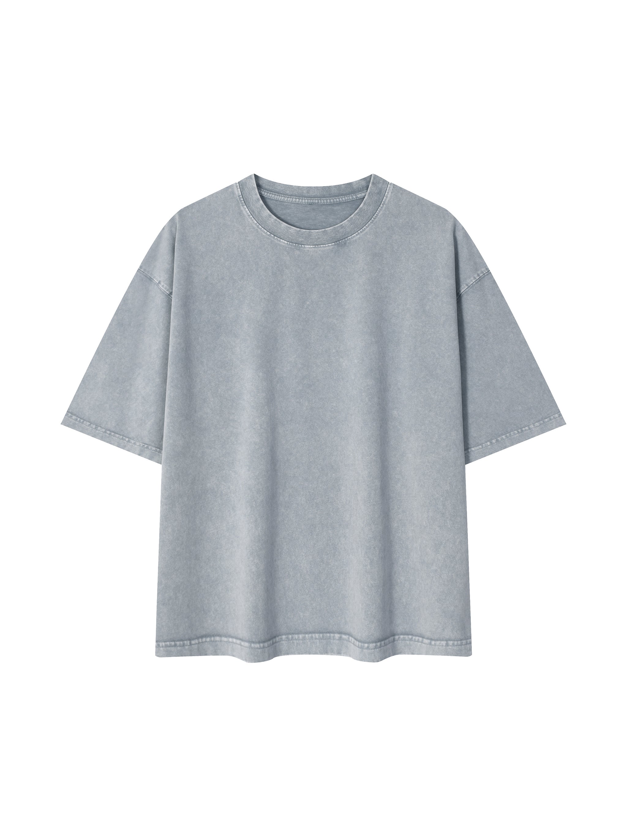 BLANKZ Mineral Box Tee — Light Gray, front view
