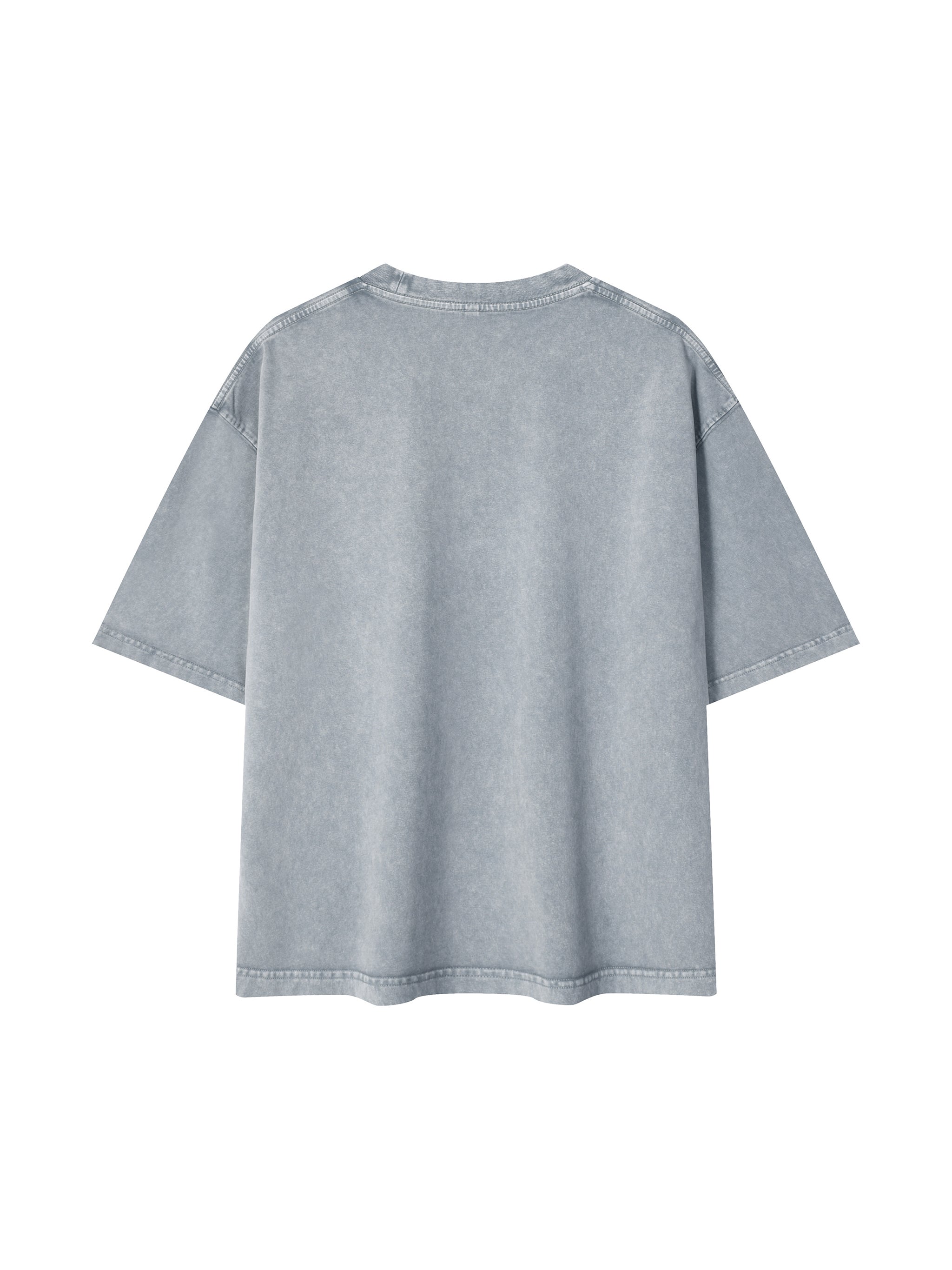 BLANKZ Mineral Box Tee — Light Gray, back view